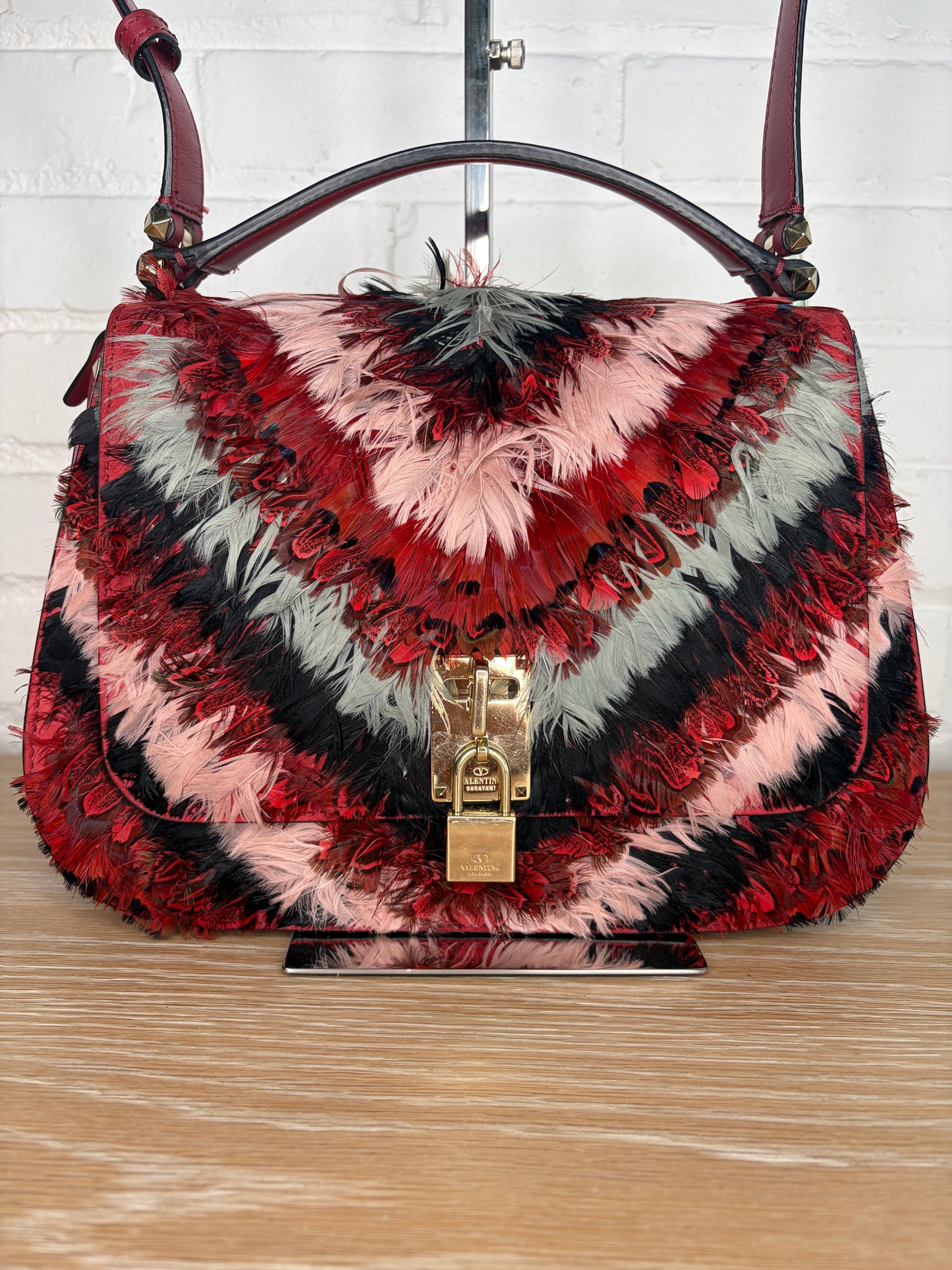 Valentino Garavani Piper Joylock Feather Leather