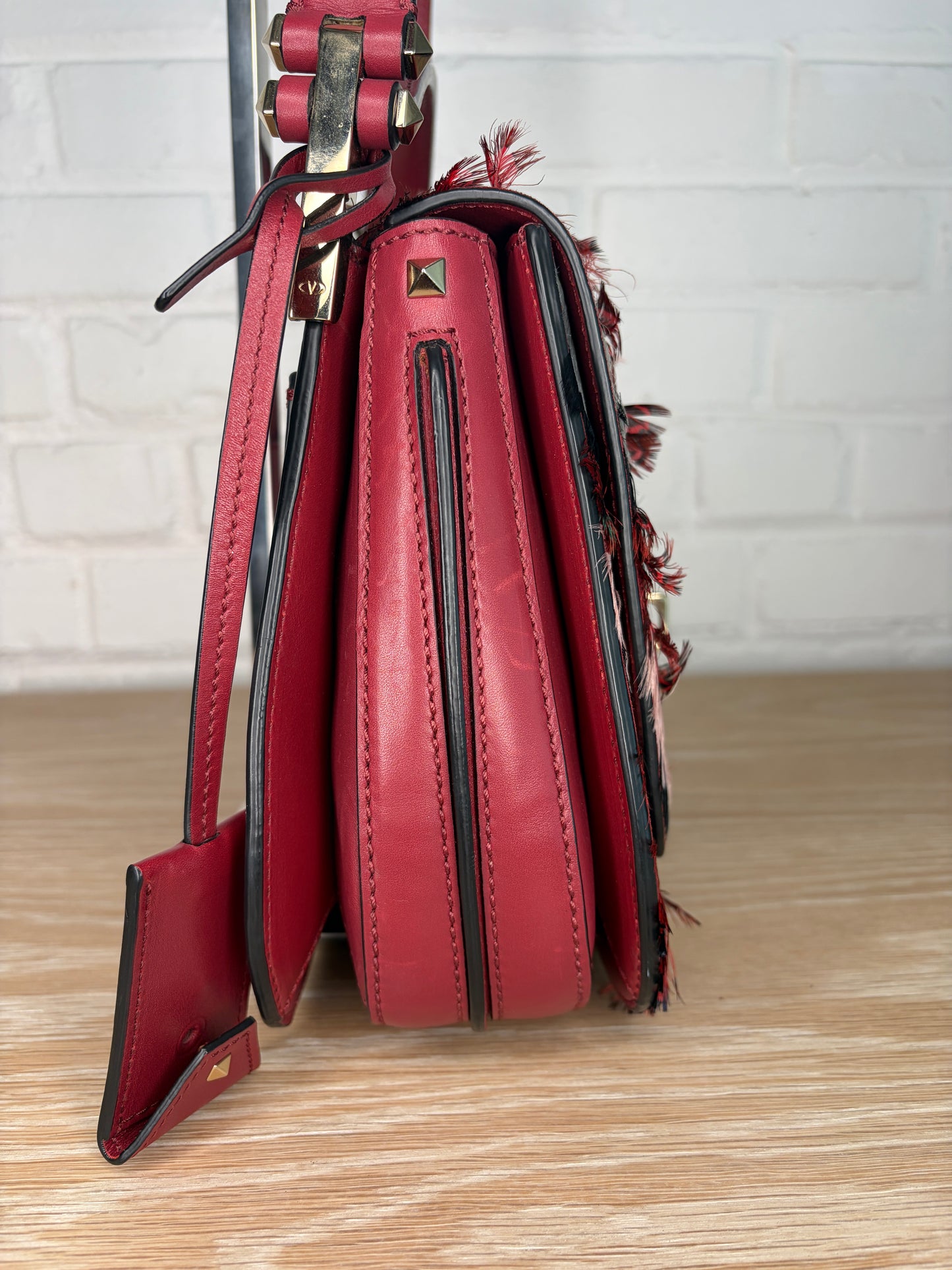 Valentino Garavani Piper Joylock Feather Leather