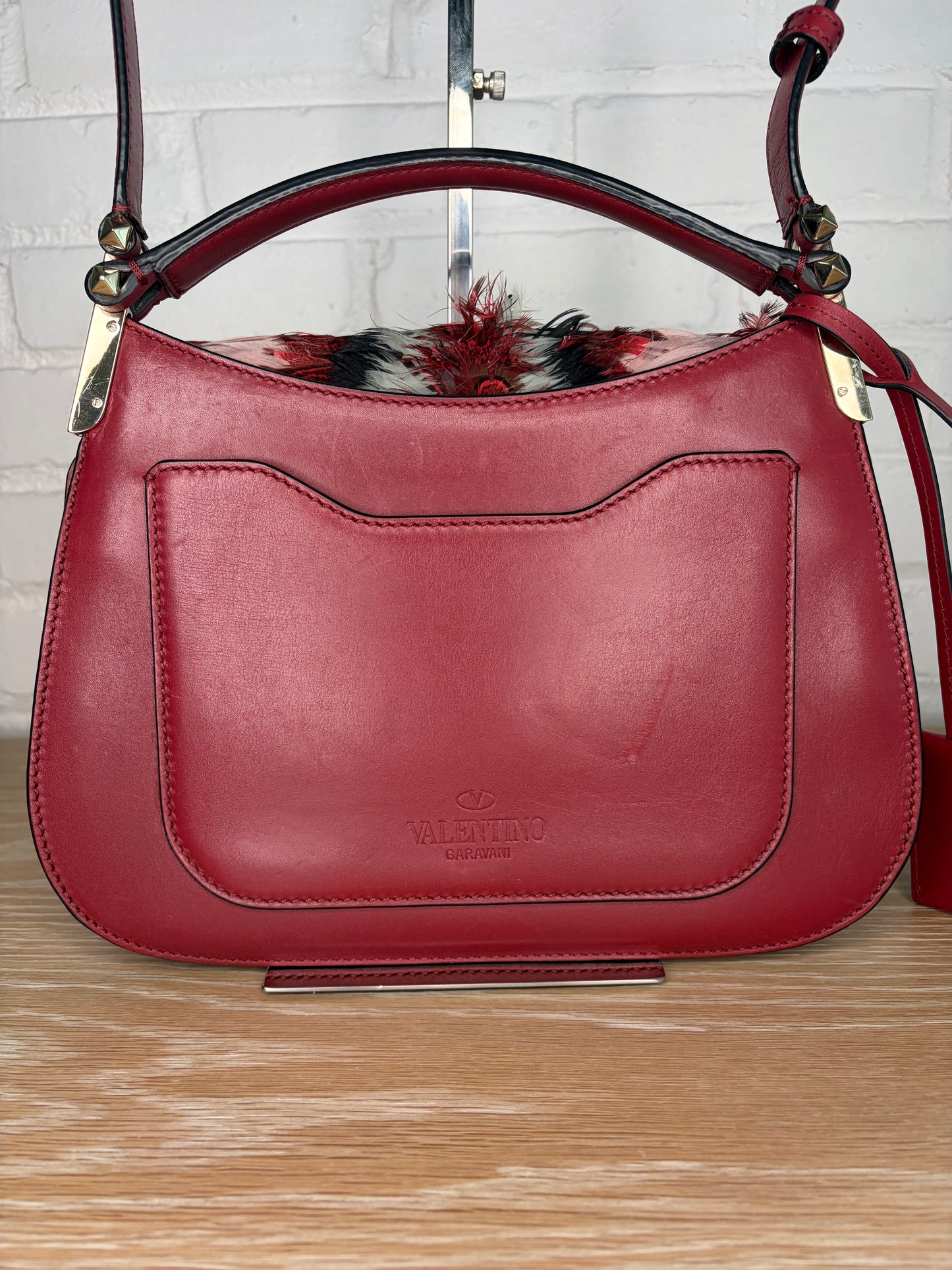 Valentino Garavani Piper Joylock Feather Leather