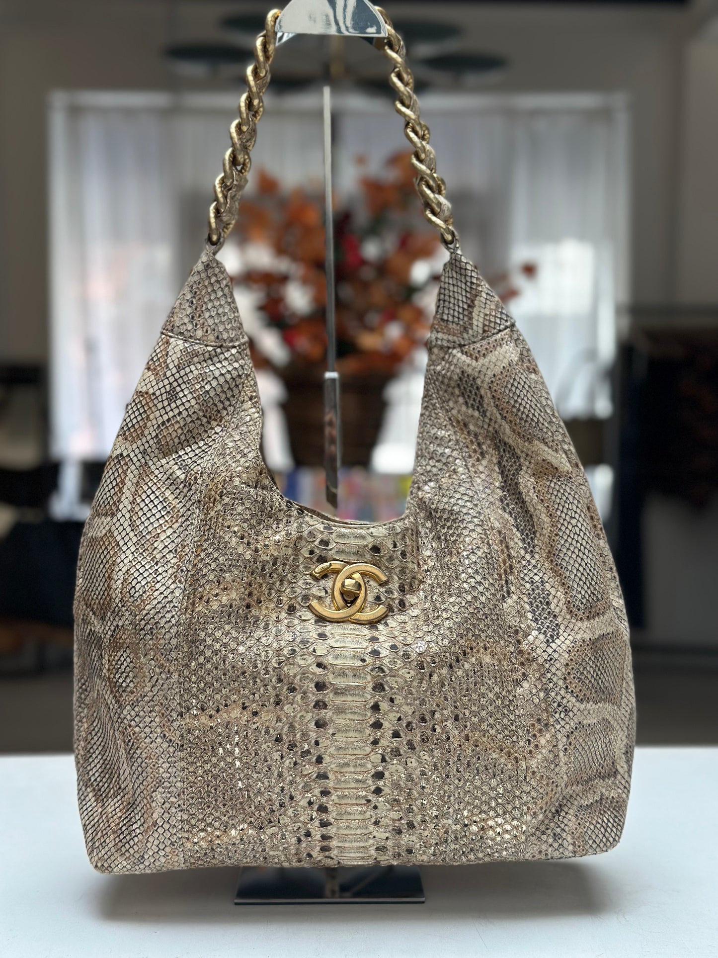 Chanel Python Hobo