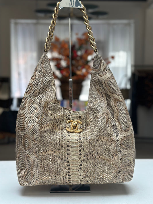 Chanel Python Hobo