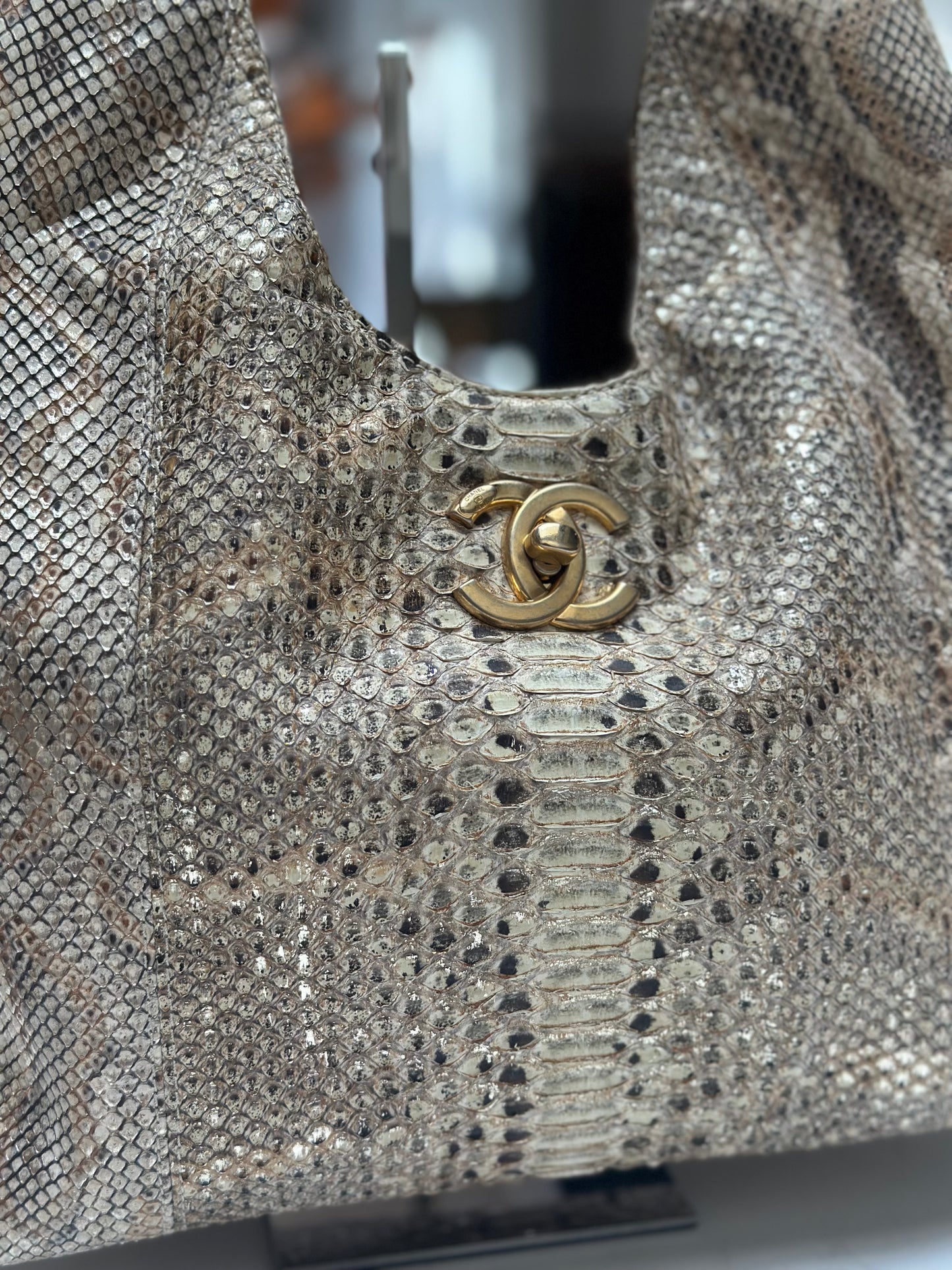 Chanel Python Hobo