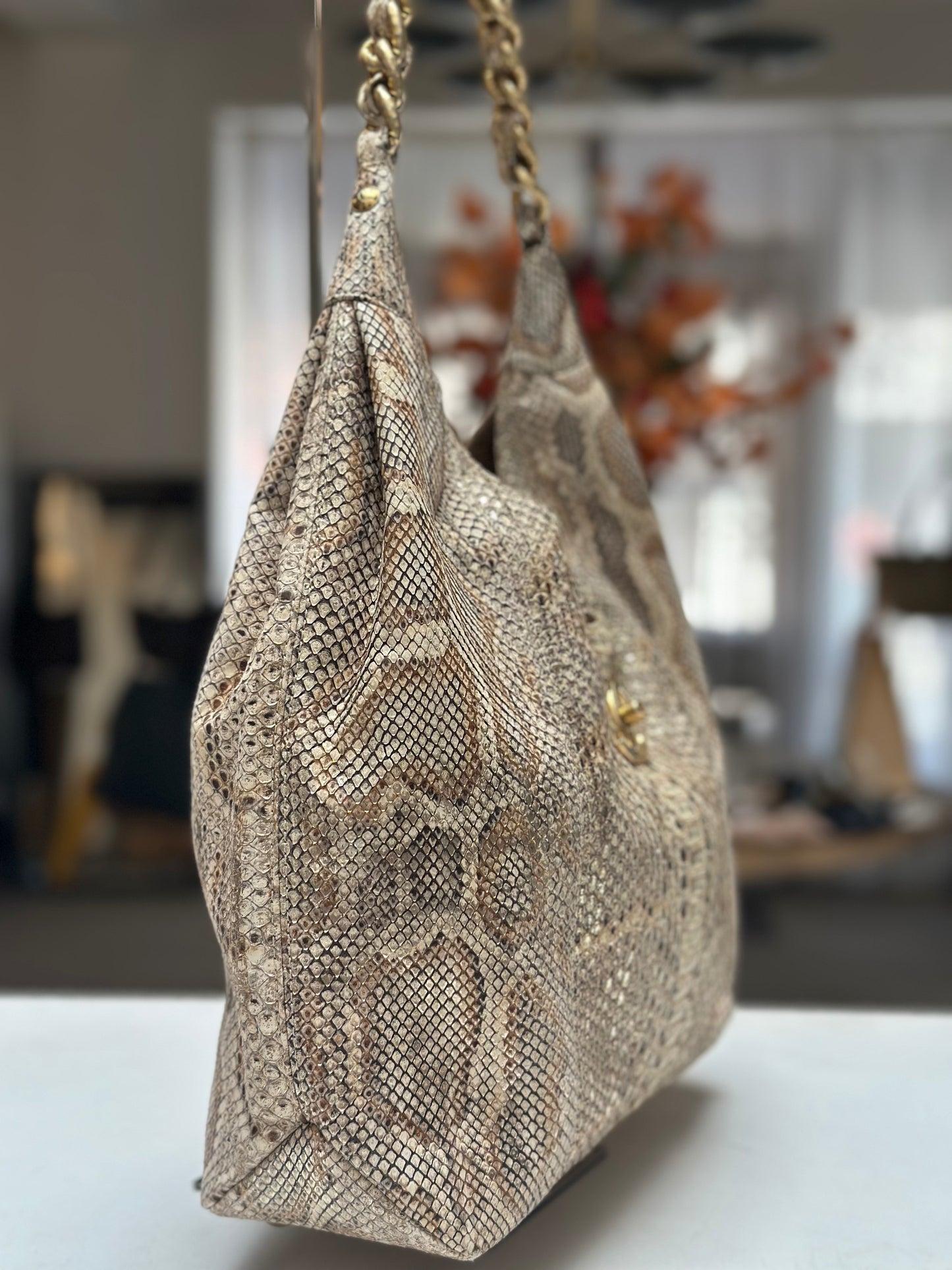 Chanel Python Hobo
