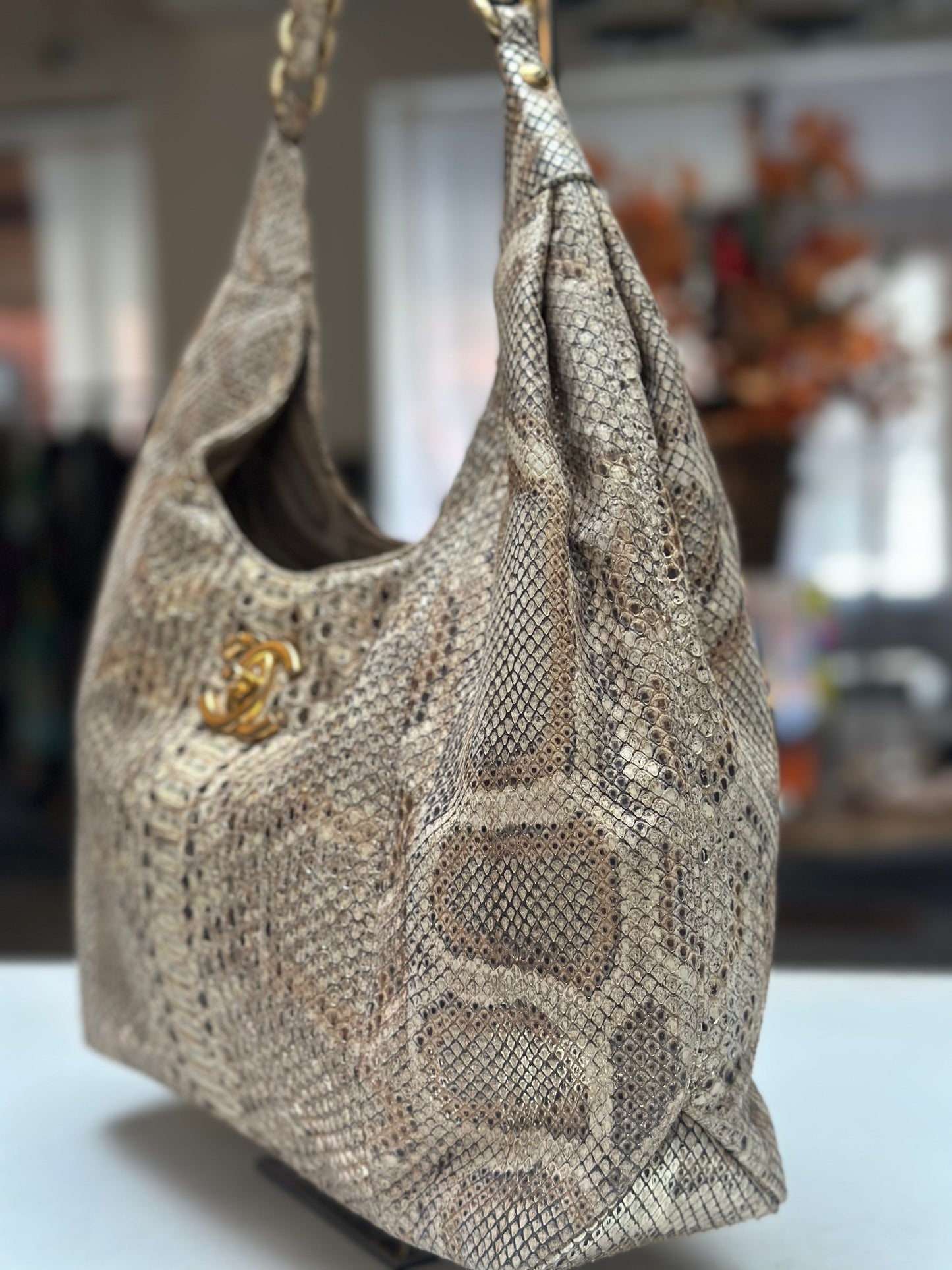 Chanel Python Hobo