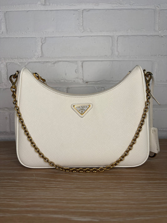 Prada Re-edition 2005 Shoulder Bag White