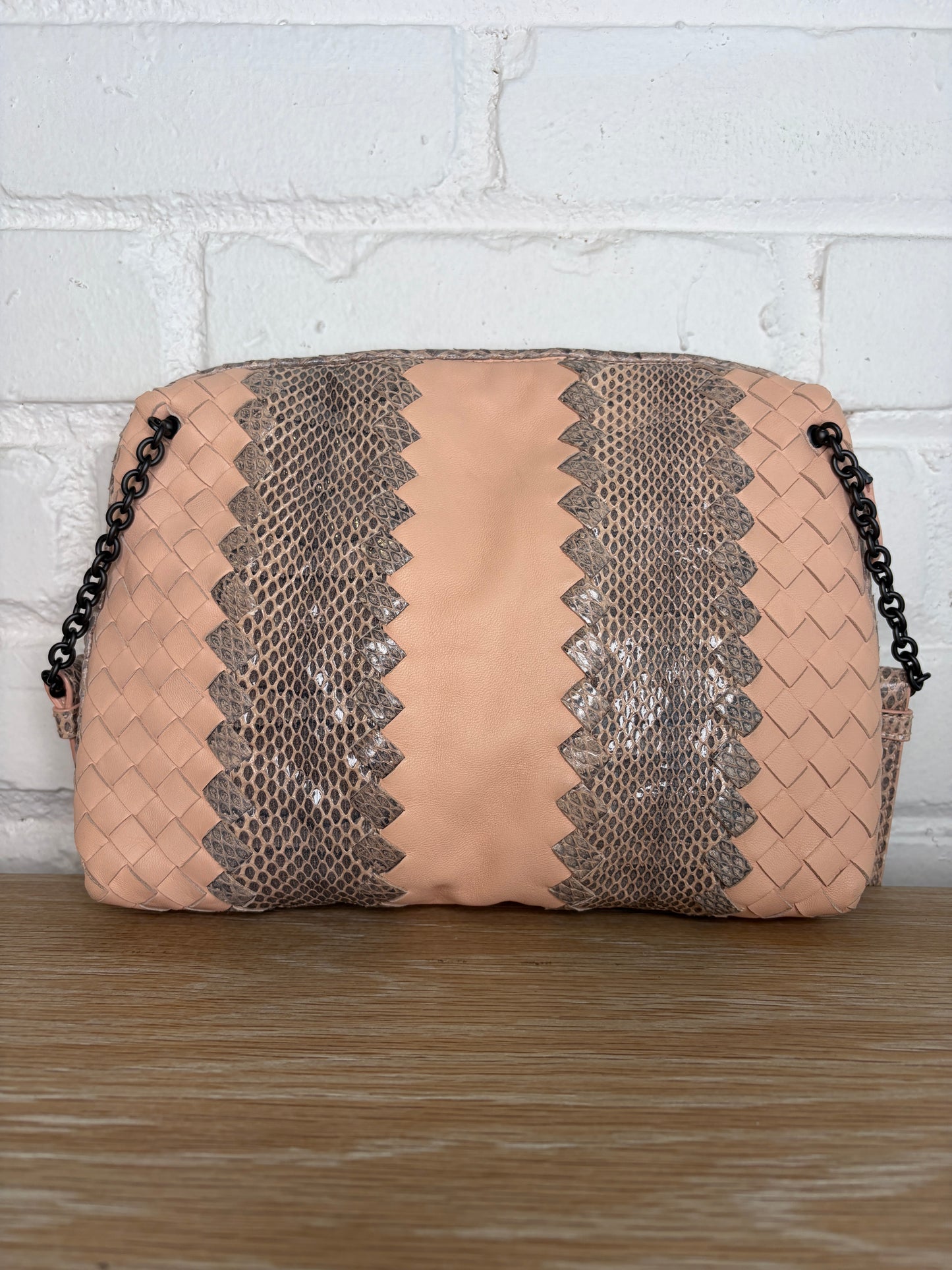 Bottega Veneta Nodini Snakeskin Ayers-Trimmed Intrecciato