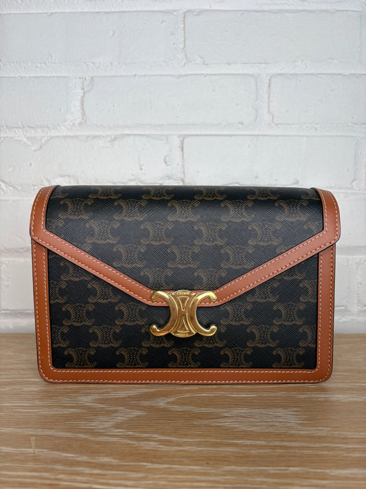 Celine Envelope Triomphe Medium Flap Shoulder Bag