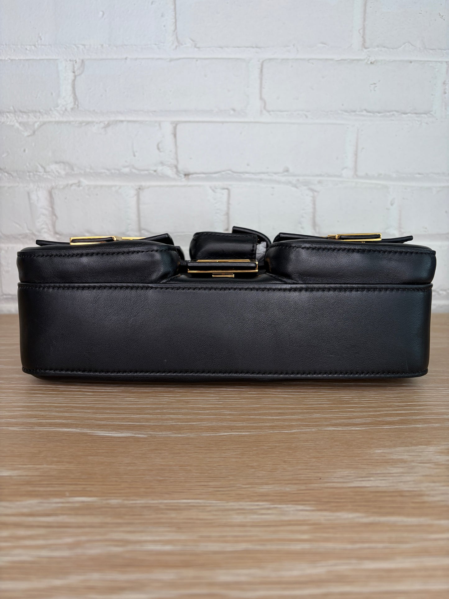 Fendi Baguette Cargo Multi-Pocket Black Leather
