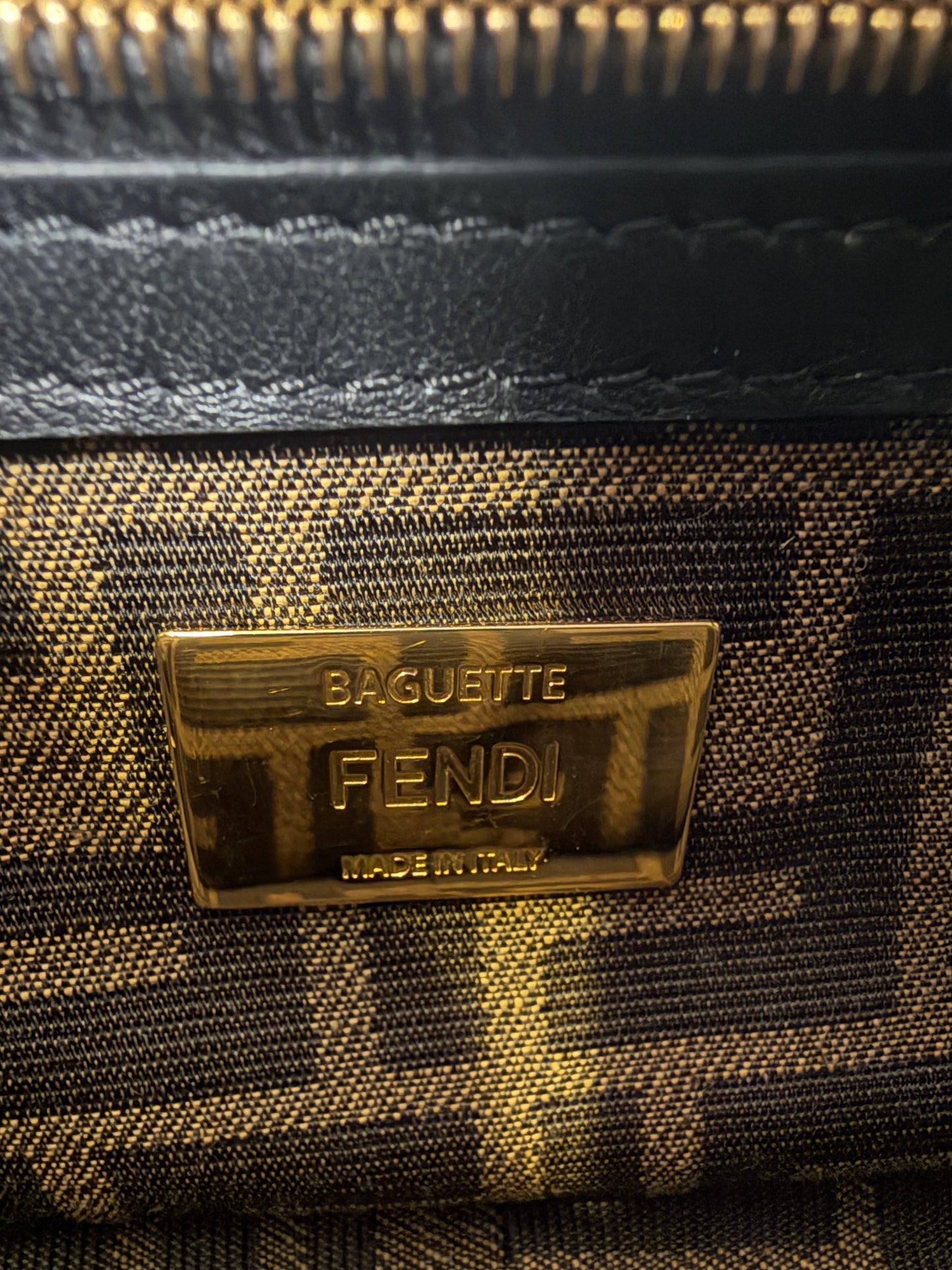 Fendi Baguette Cargo Multi-Pocket Black Leather