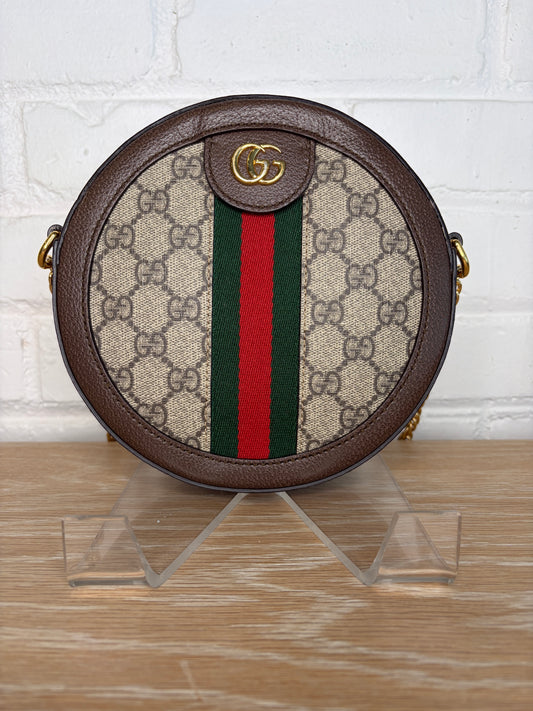 Gucci Supreme GG Ophidia Round Mini Shoulder Bag