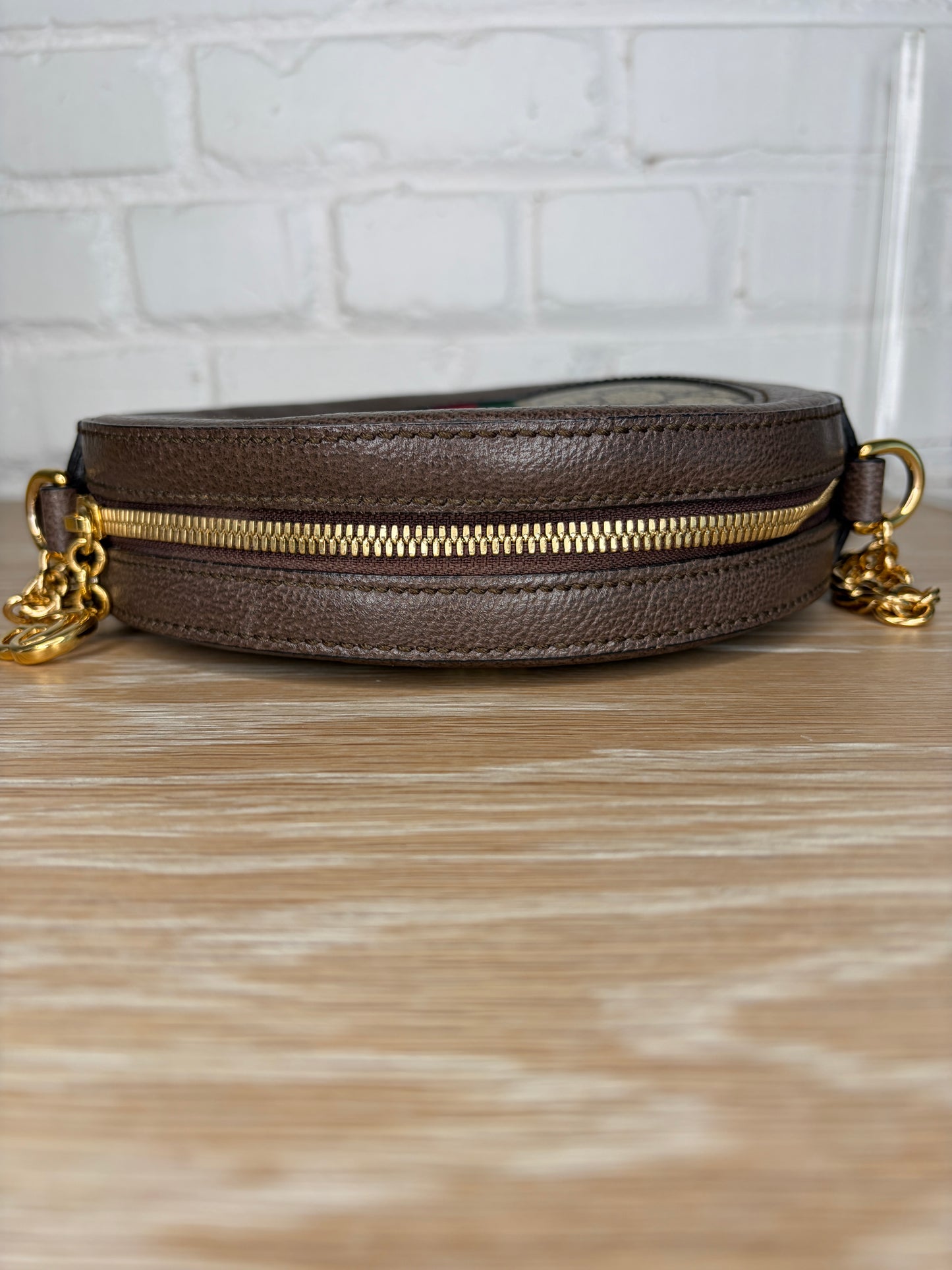 Gucci Supreme GG Ophidia Round Mini Shoulder Bag