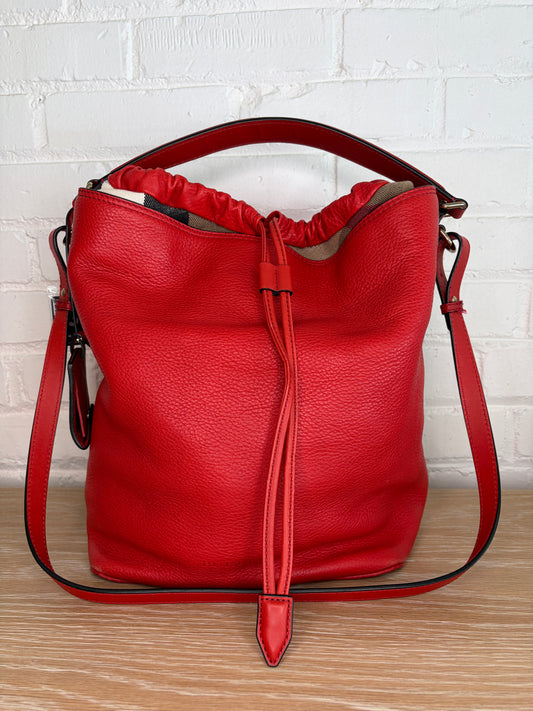 Burberry Red Ashby Bucket Bag