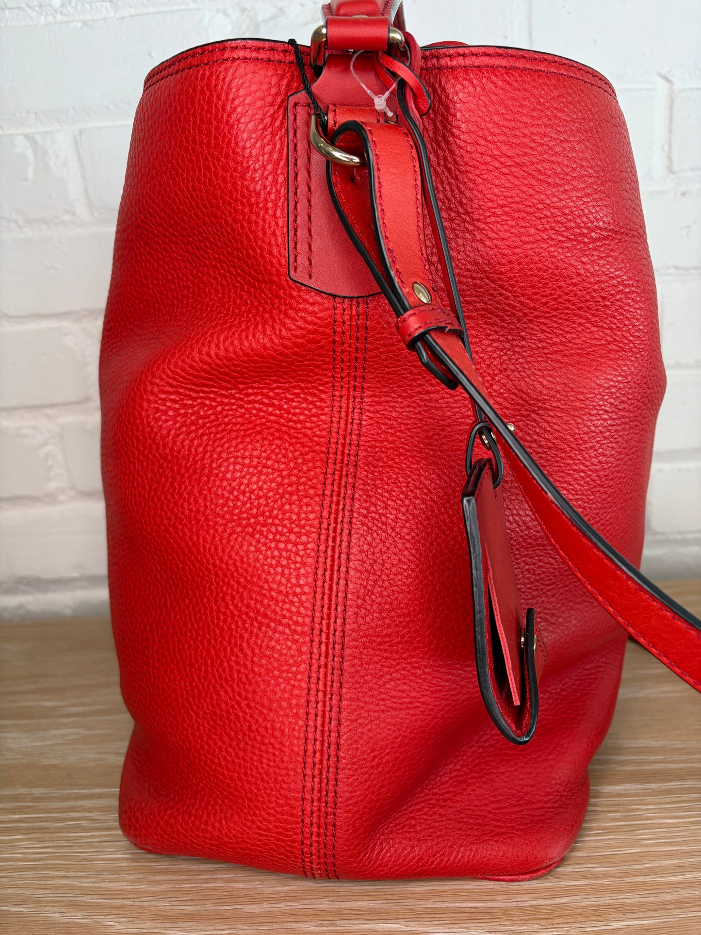 Burberry Red Ashby Bucket Bag