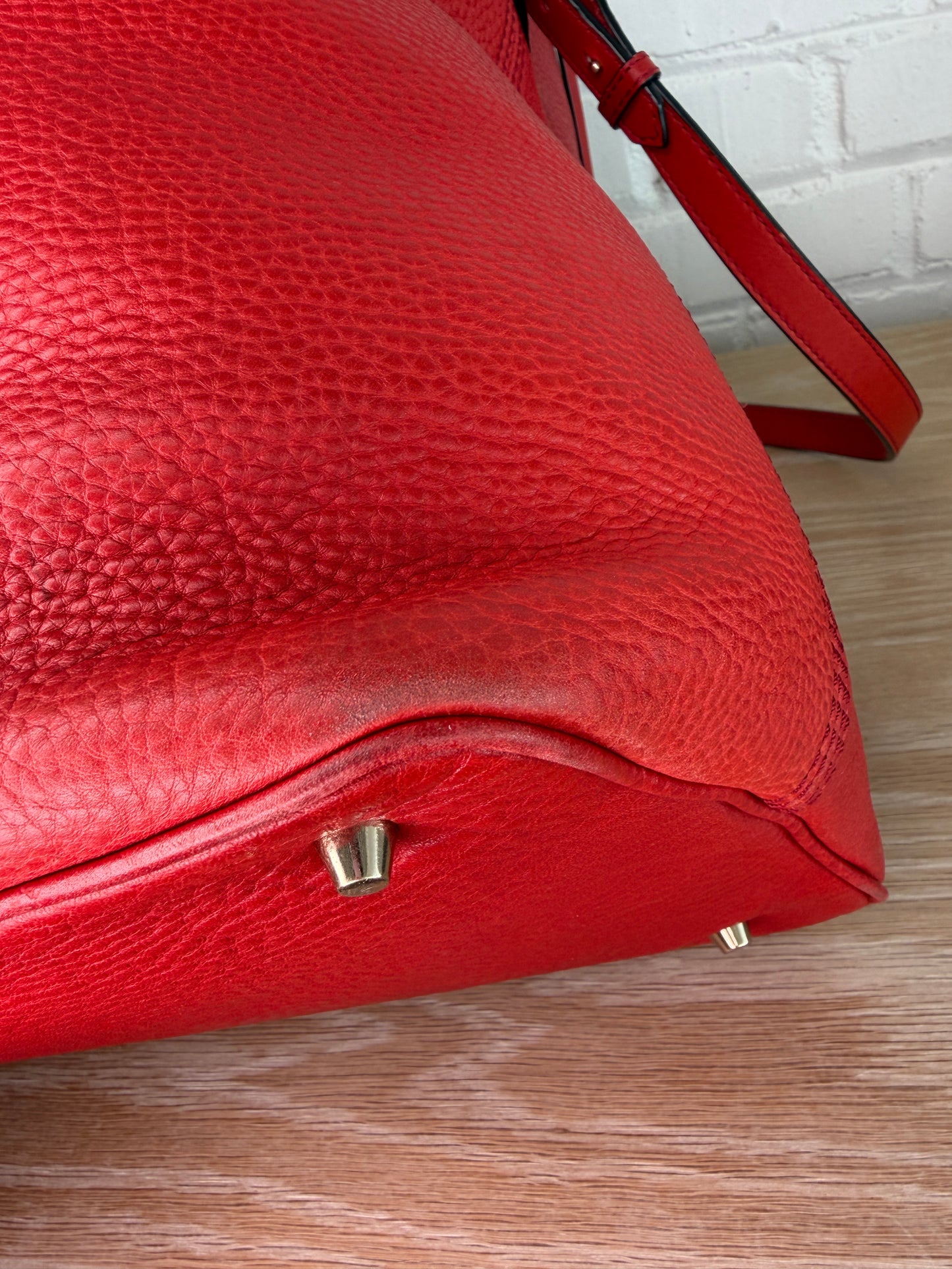 Burberry Red Ashby Bucket Bag