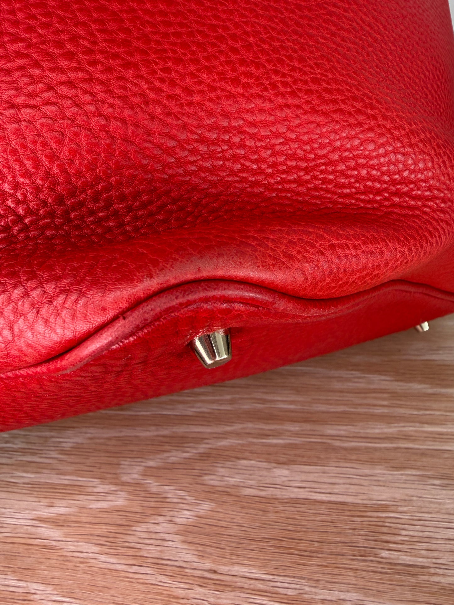 Burberry Red Ashby Bucket Bag