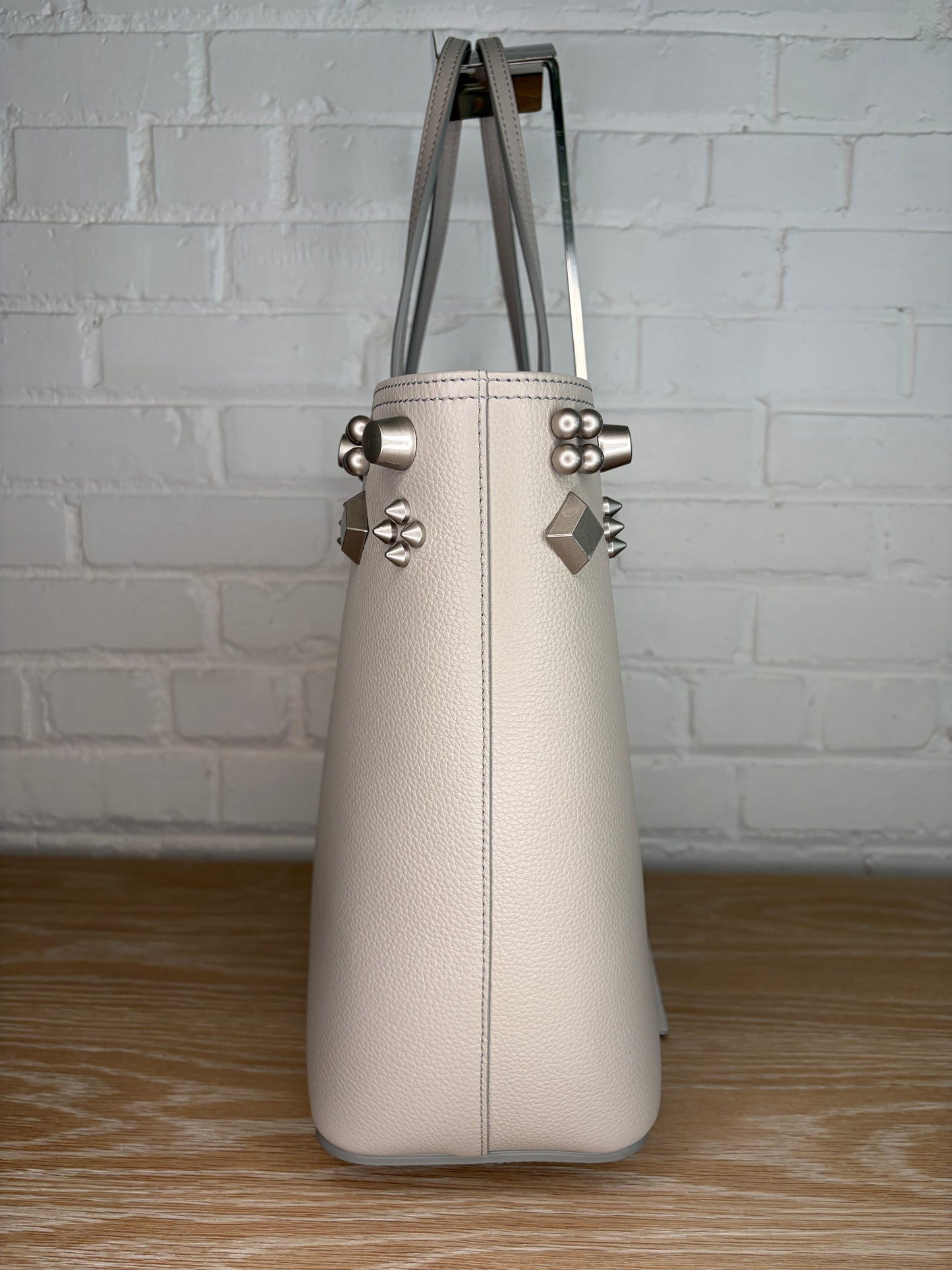 Christian Louboutin Cabata Small Rote Bag Light Gray
