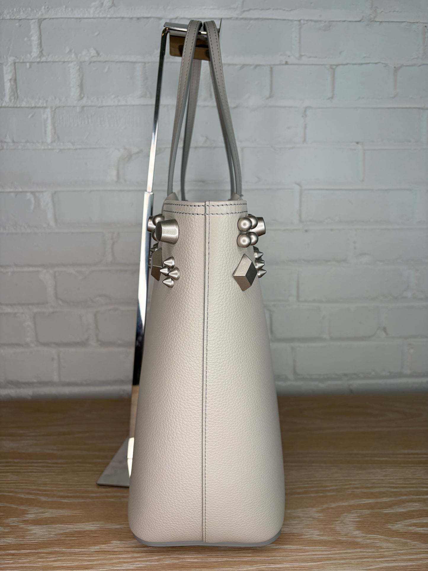 Christian Louboutin Cabata Small Rote Bag Light Gray