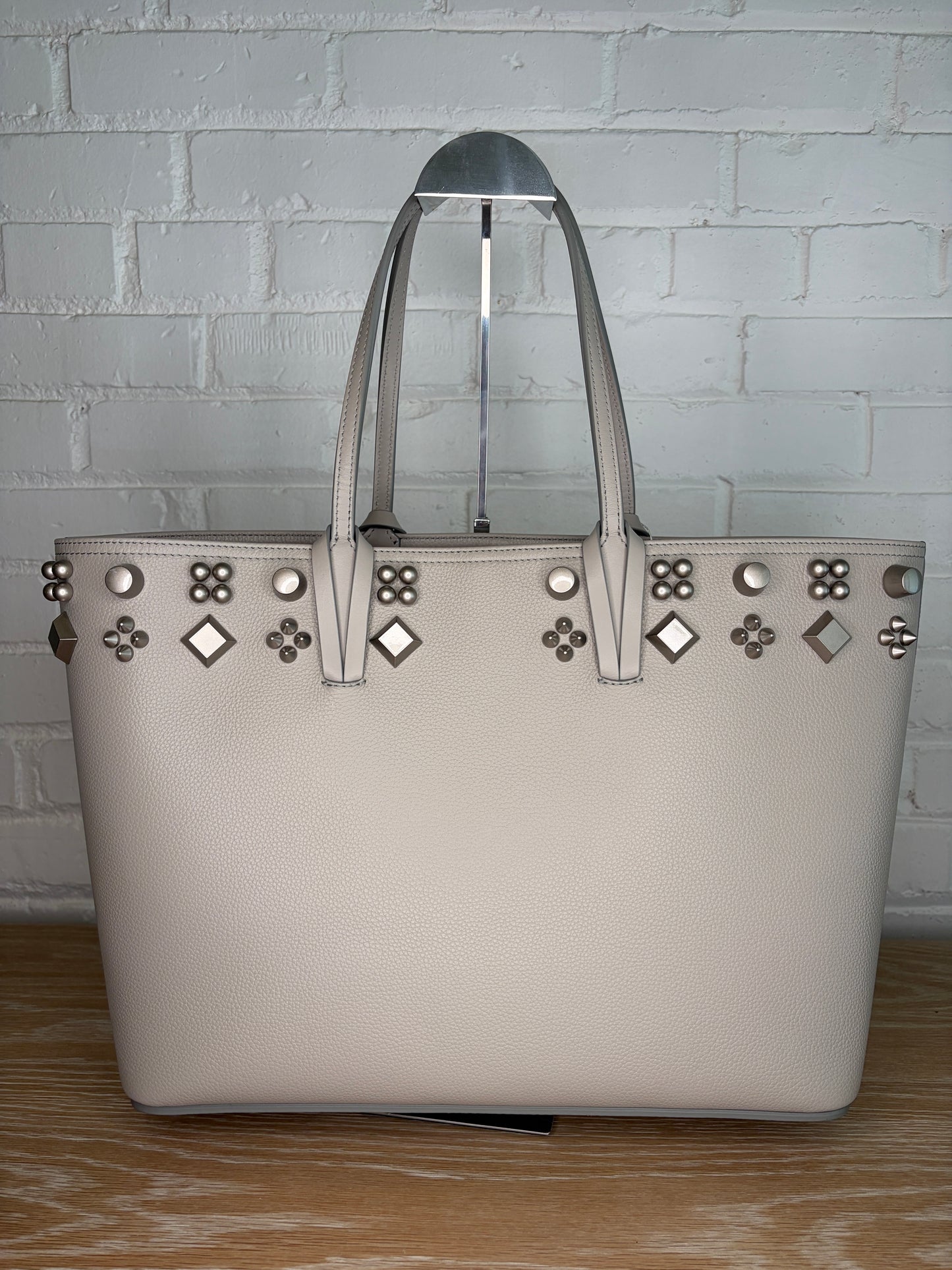 Christian Louboutin Cabata Small Rote Bag Light Gray