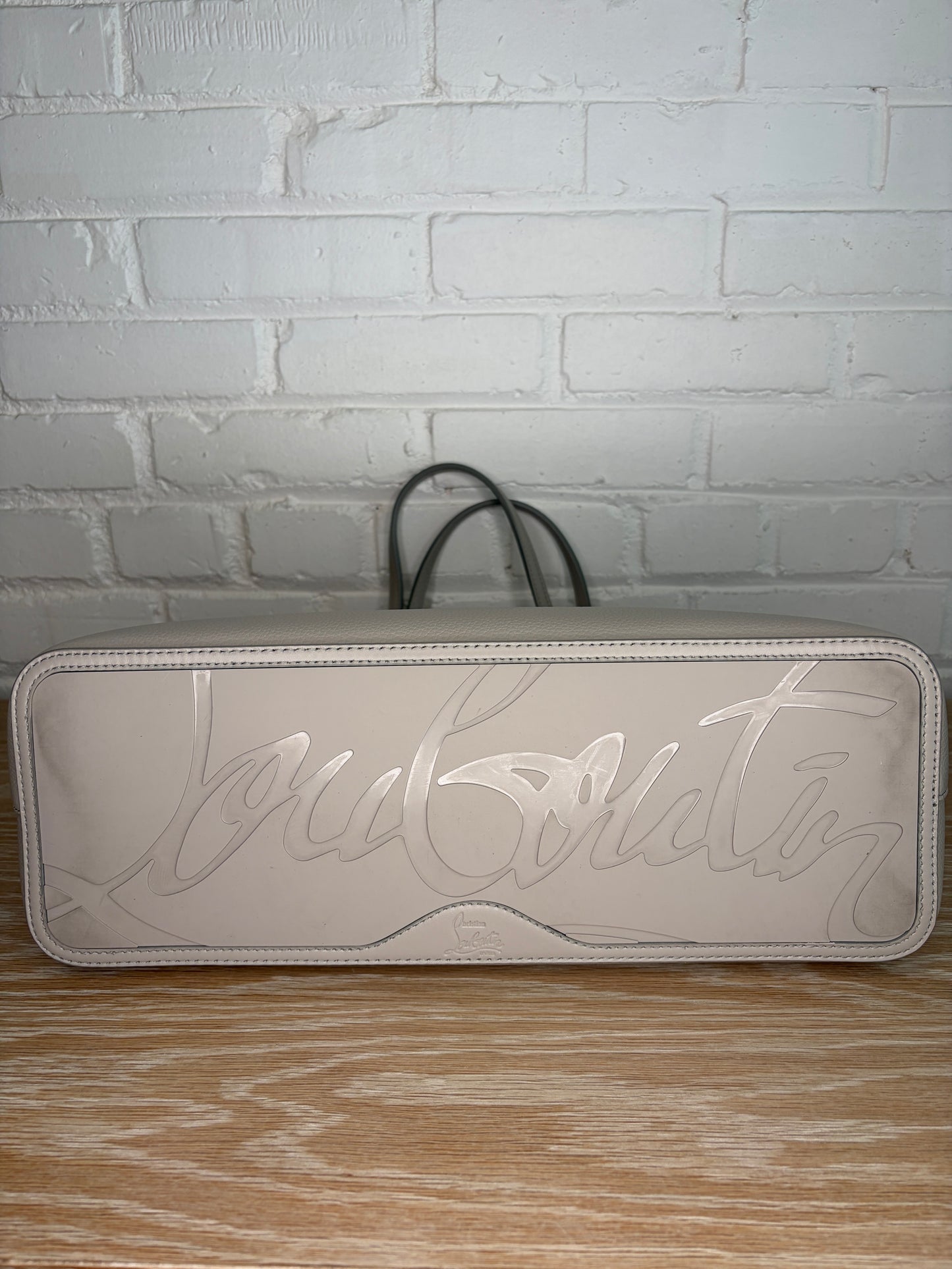 Christian Louboutin Cabata Small Rote Bag Light Gray