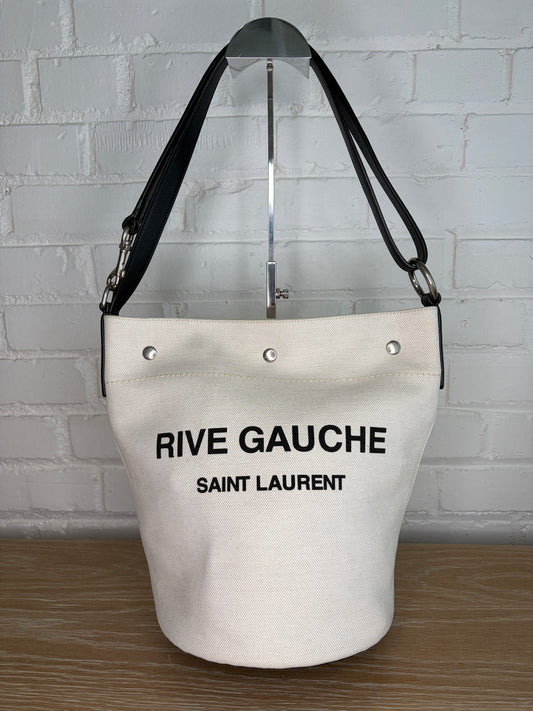 Saint Laurent Canvas Rive Gauche Bucket Bag