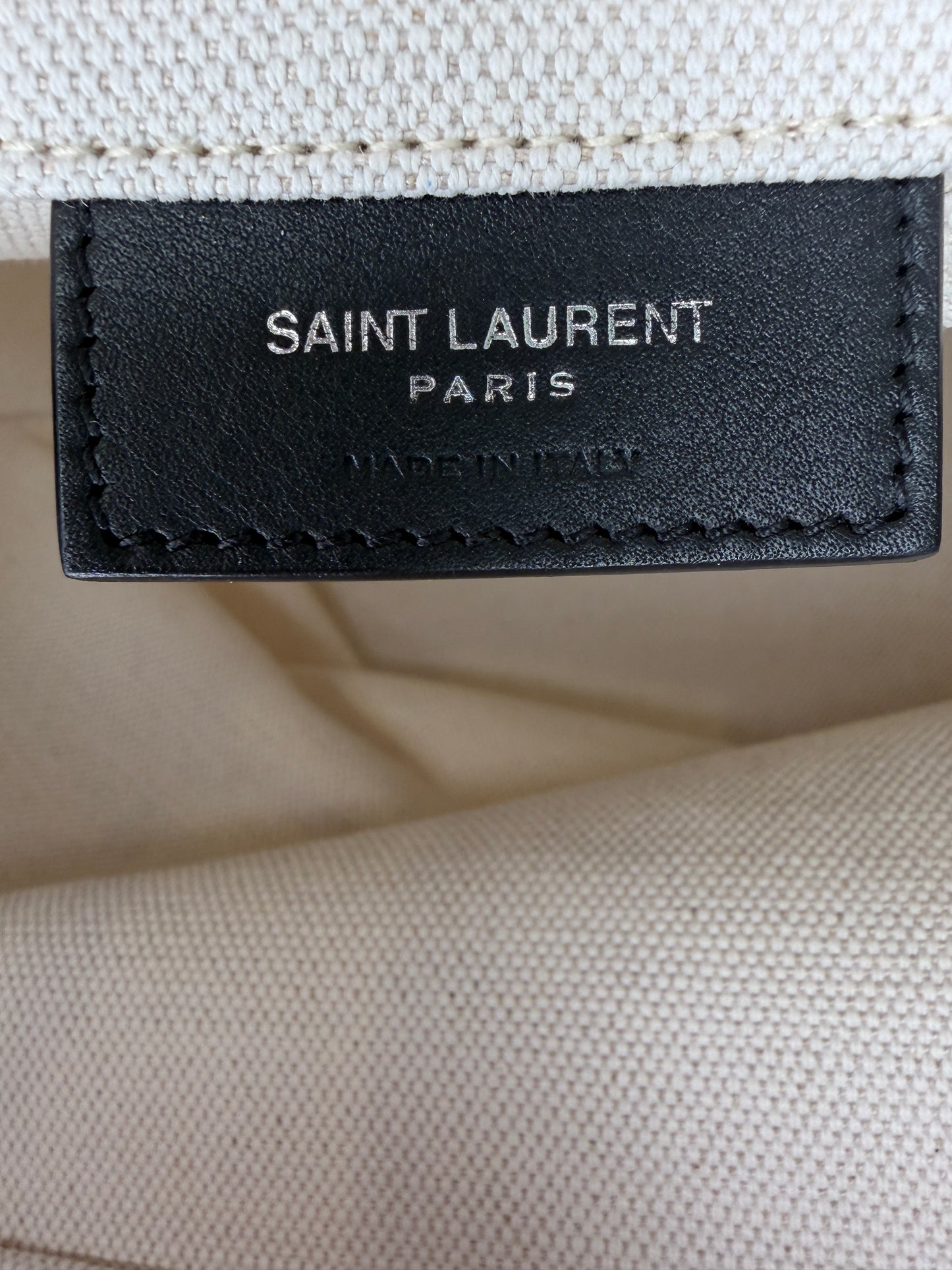 Saint Laurent Canvas Rive Gauche Bucket Bag