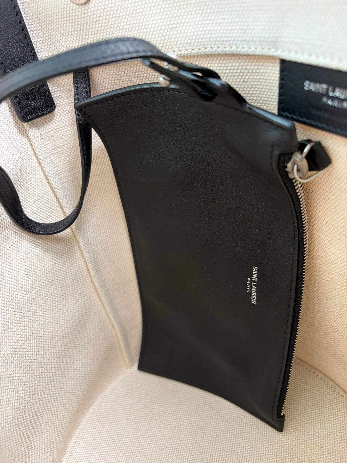 Saint Laurent Canvas Rive Gauche Bucket Bag