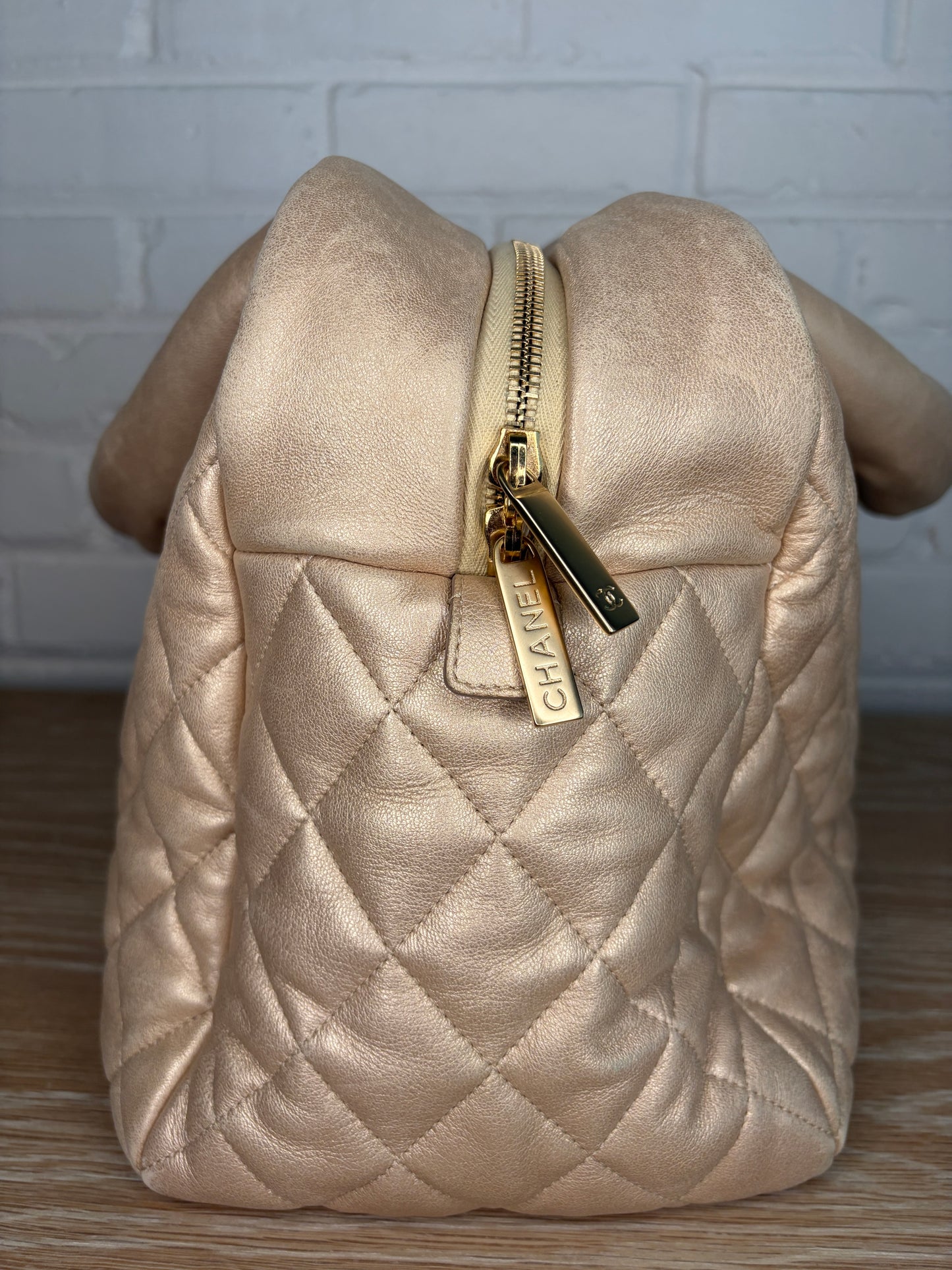Chanel Coco Cocoon Bowler Bag Lambskin Gold