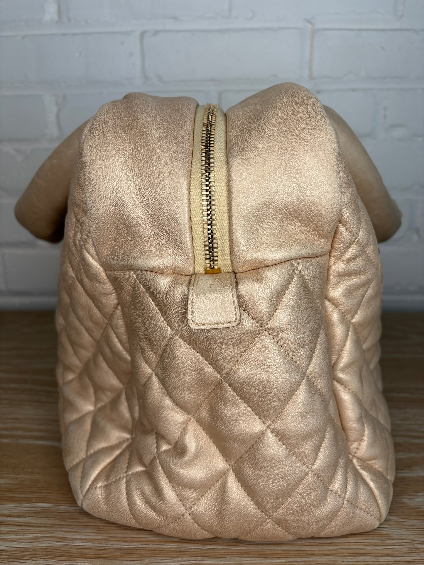 Chanel Coco Cocoon Bowler Bag Lambskin Gold