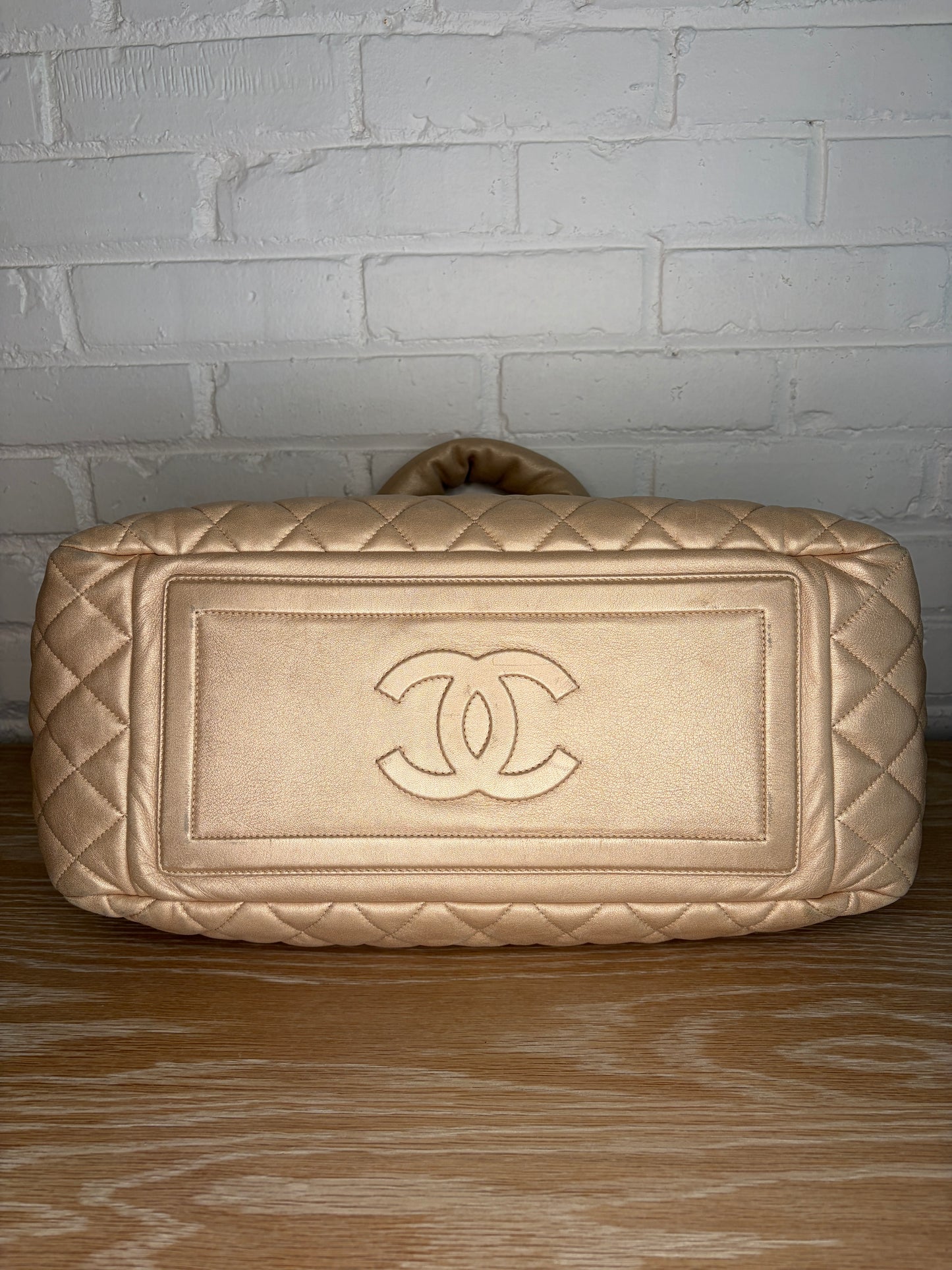 Chanel Coco Cocoon Bowler Bag Lambskin Gold