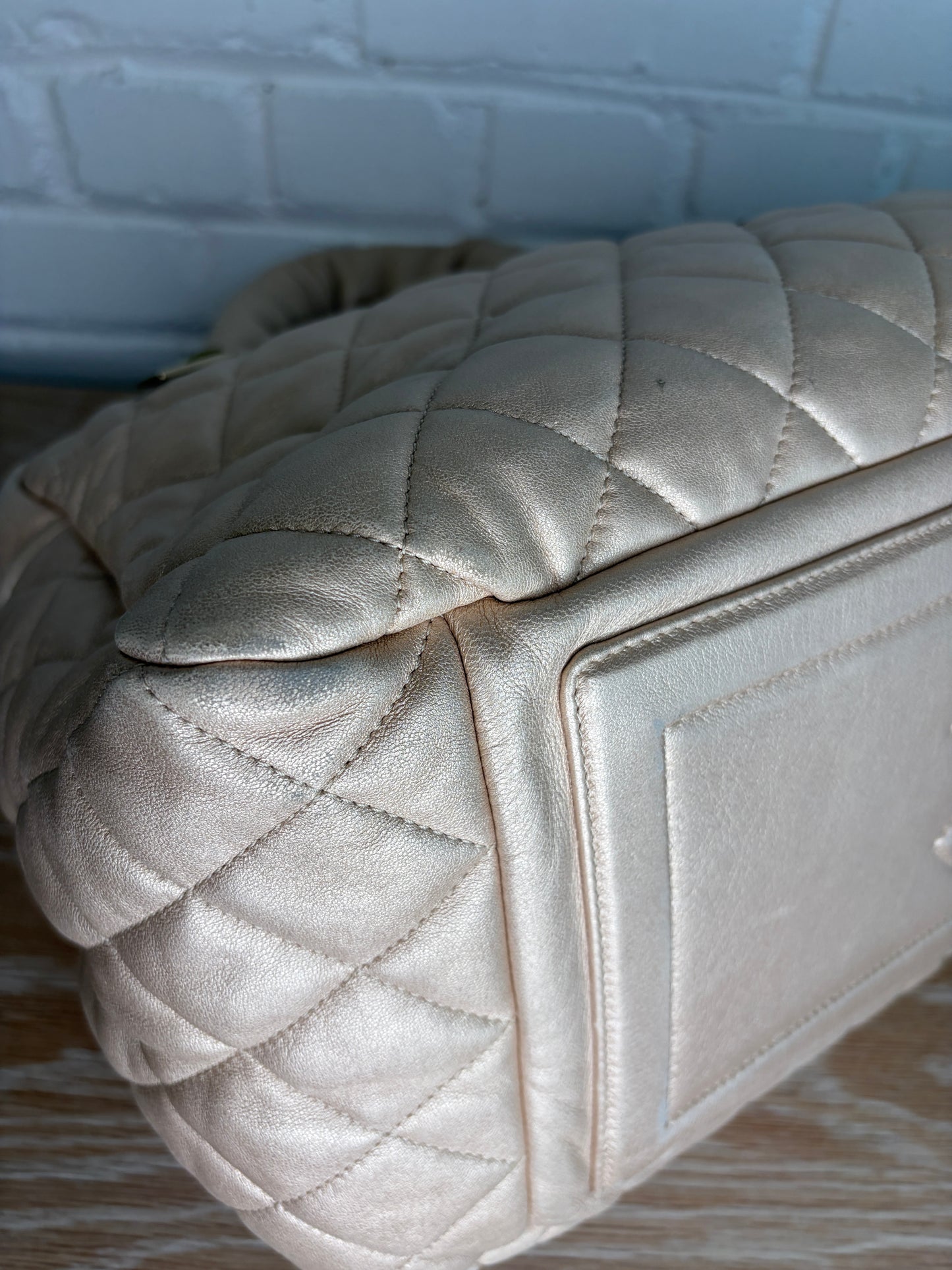 Chanel Coco Cocoon Bowler Bag Lambskin Gold