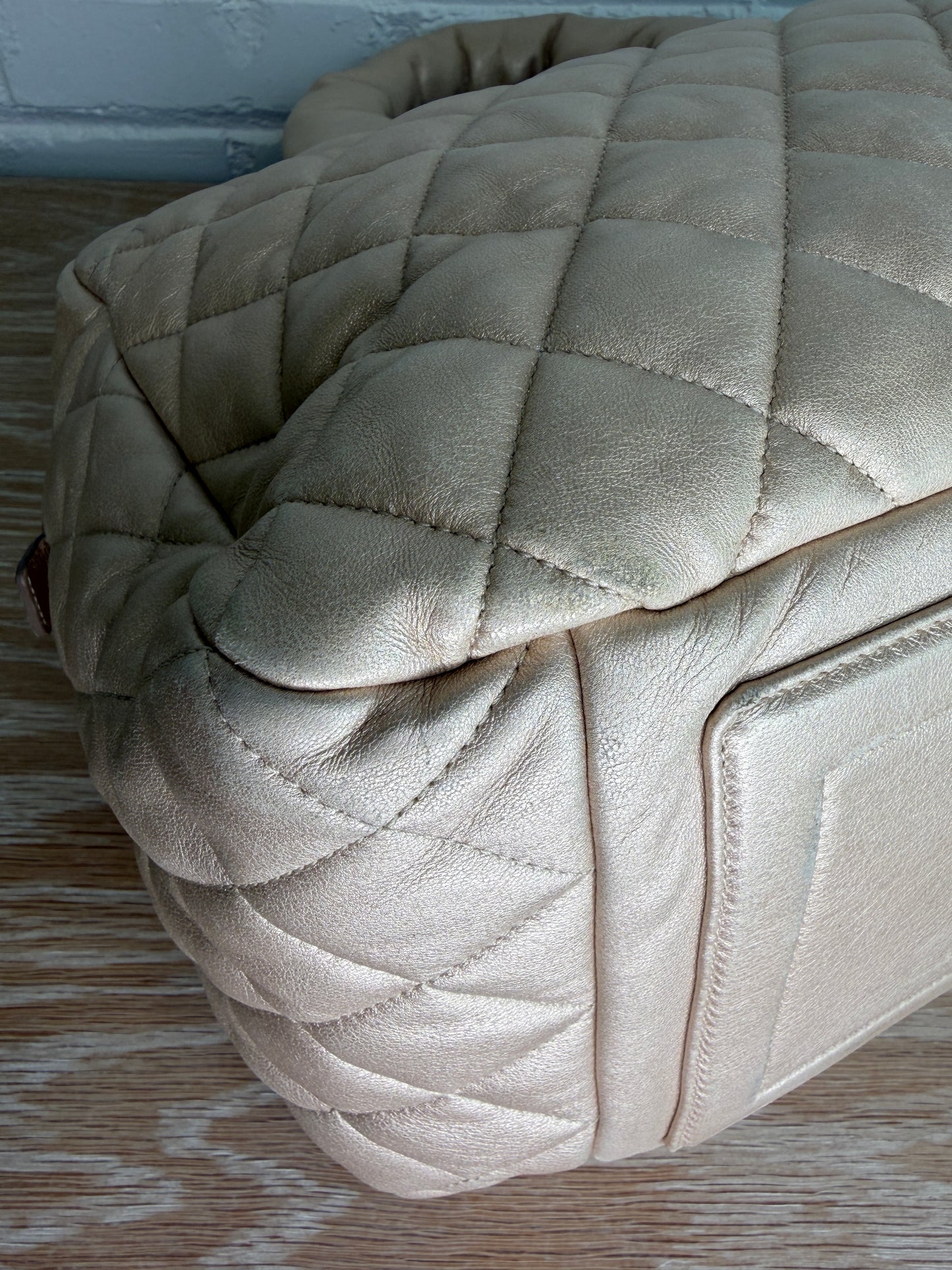Chanel Coco Cocoon Bowler Bag Lambskin Gold