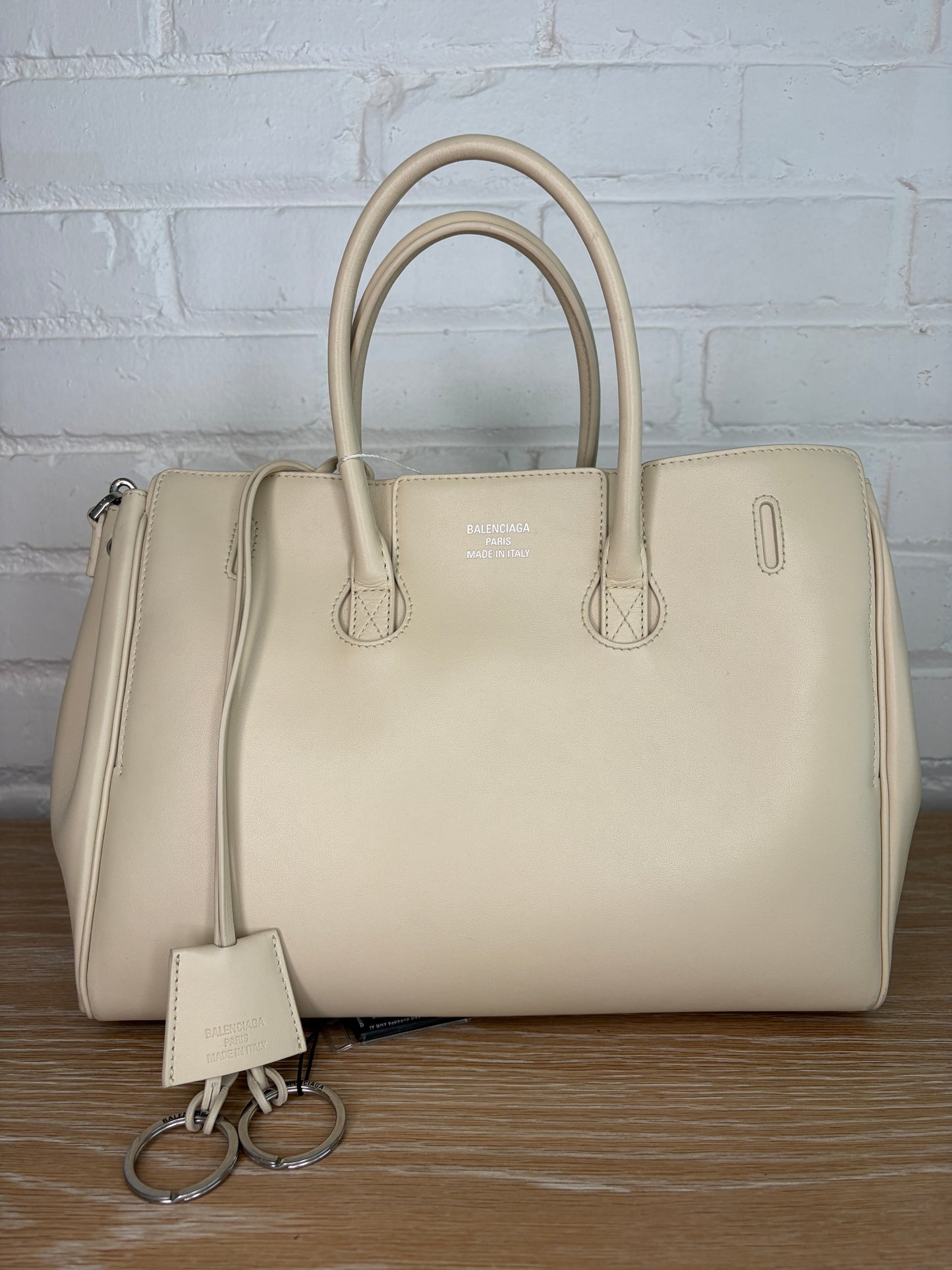 Balenciaga Smooth Calfskin Bel Air Bag Cream