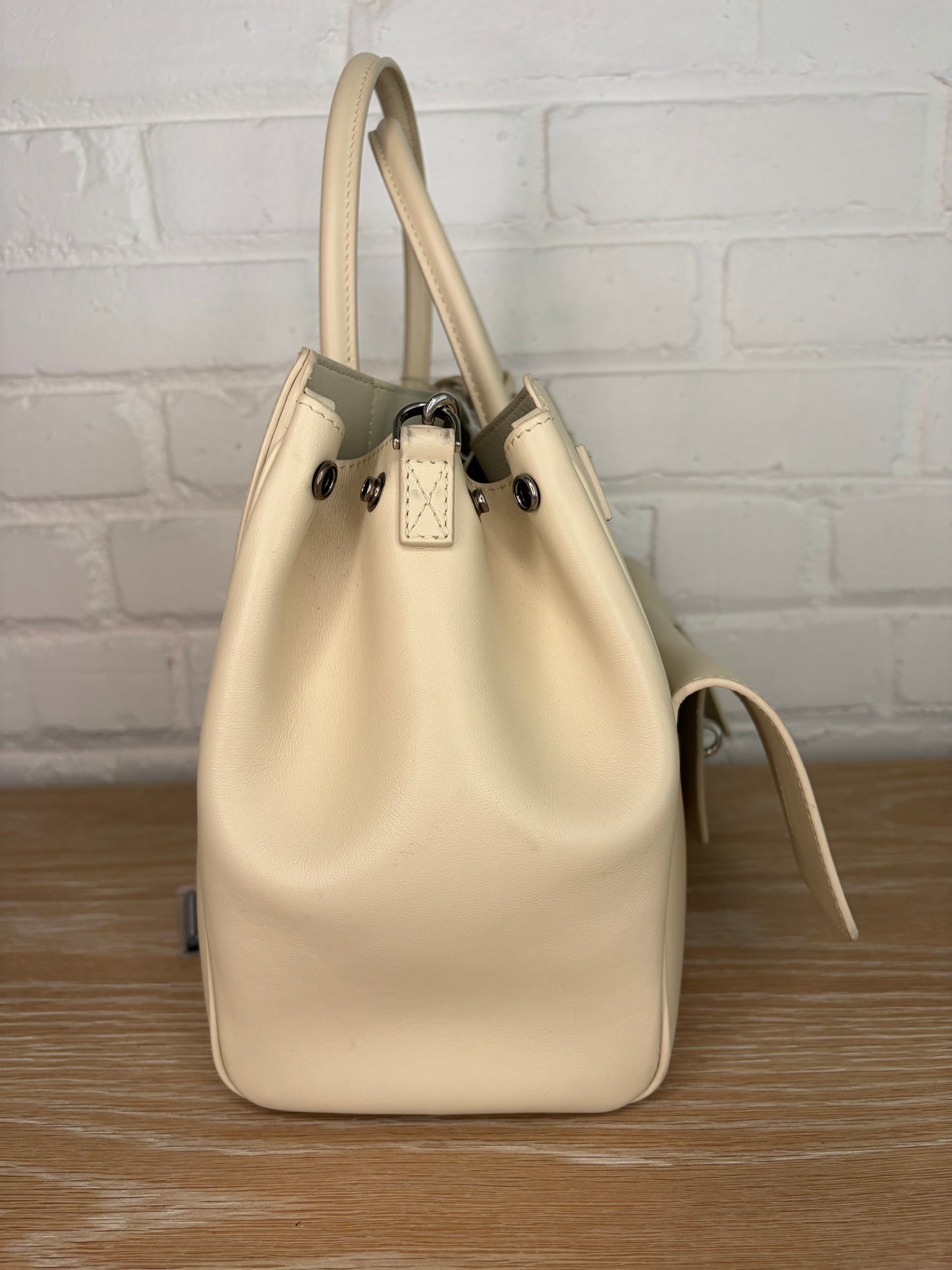 Balenciaga Smooth Calfskin Bel Air Bag Cream