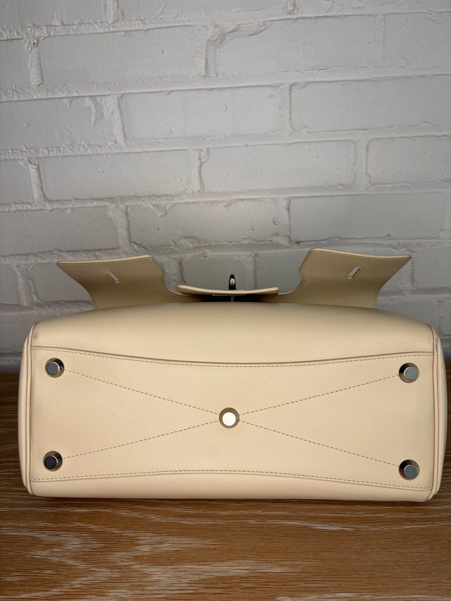 Balenciaga Smooth Calfskin Bel Air Bag Cream