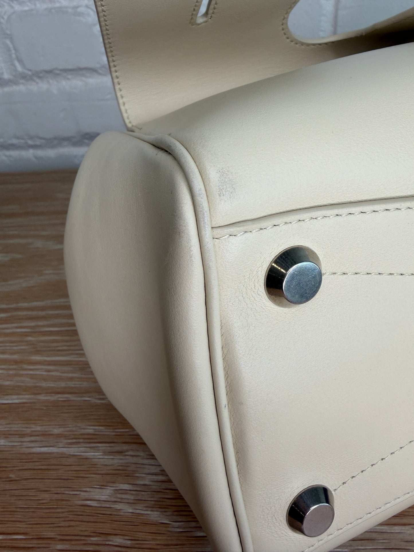 Balenciaga Smooth Calfskin Bel Air Bag Cream