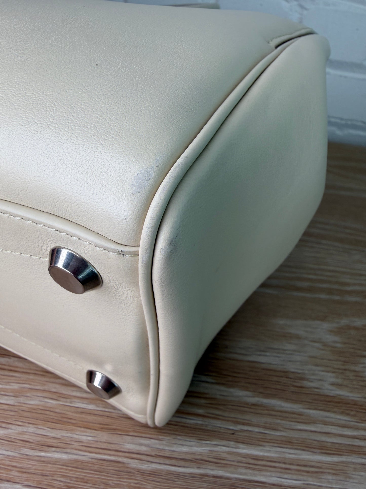 Balenciaga Smooth Calfskin Bel Air Bag Cream