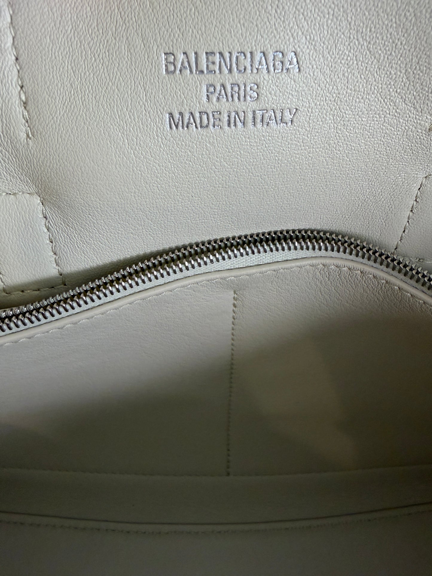 Balenciaga Smooth Calfskin Bel Air Bag Cream