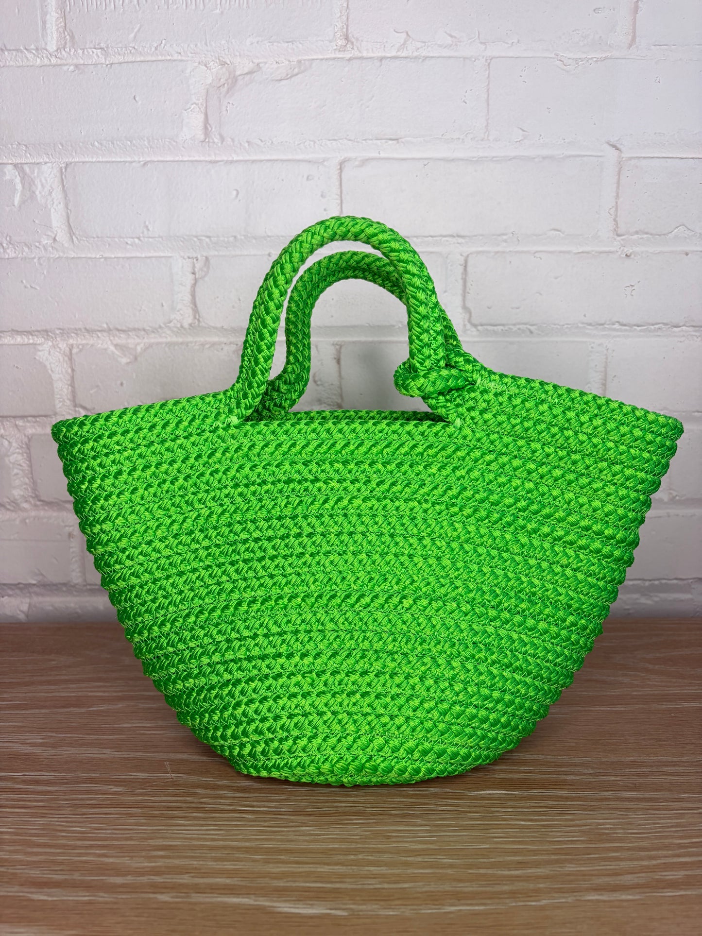 Balenciaga Green Ibiza Small Basket Bag with Strap