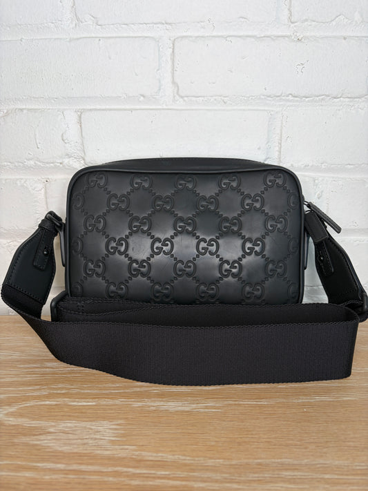 Gucci GG Emblem Small Crossbody Bag Black