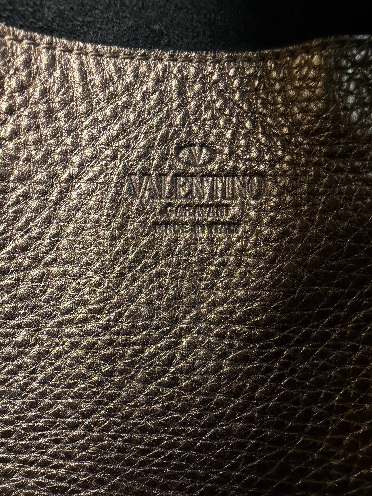 Valentino Garavani Rockstud Backpack Medium Metallic Leather