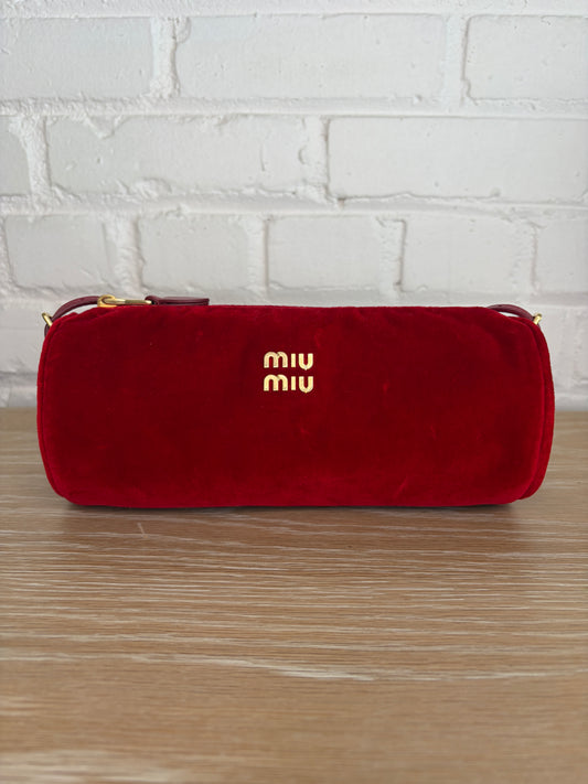 Miu Miu Velluto Pouch in Rosso