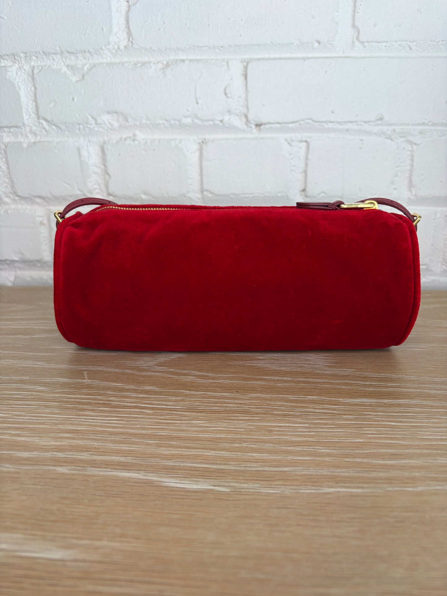 Miu Miu Velluto Pouch in Rosso