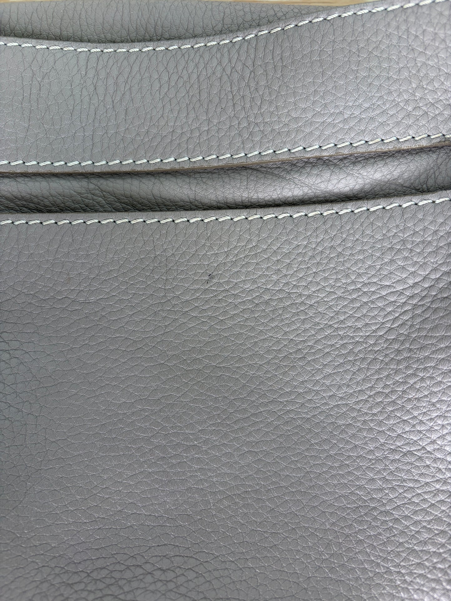 Chloe Marcie Large Saddle Bag Cashmere Grey Grained Leather