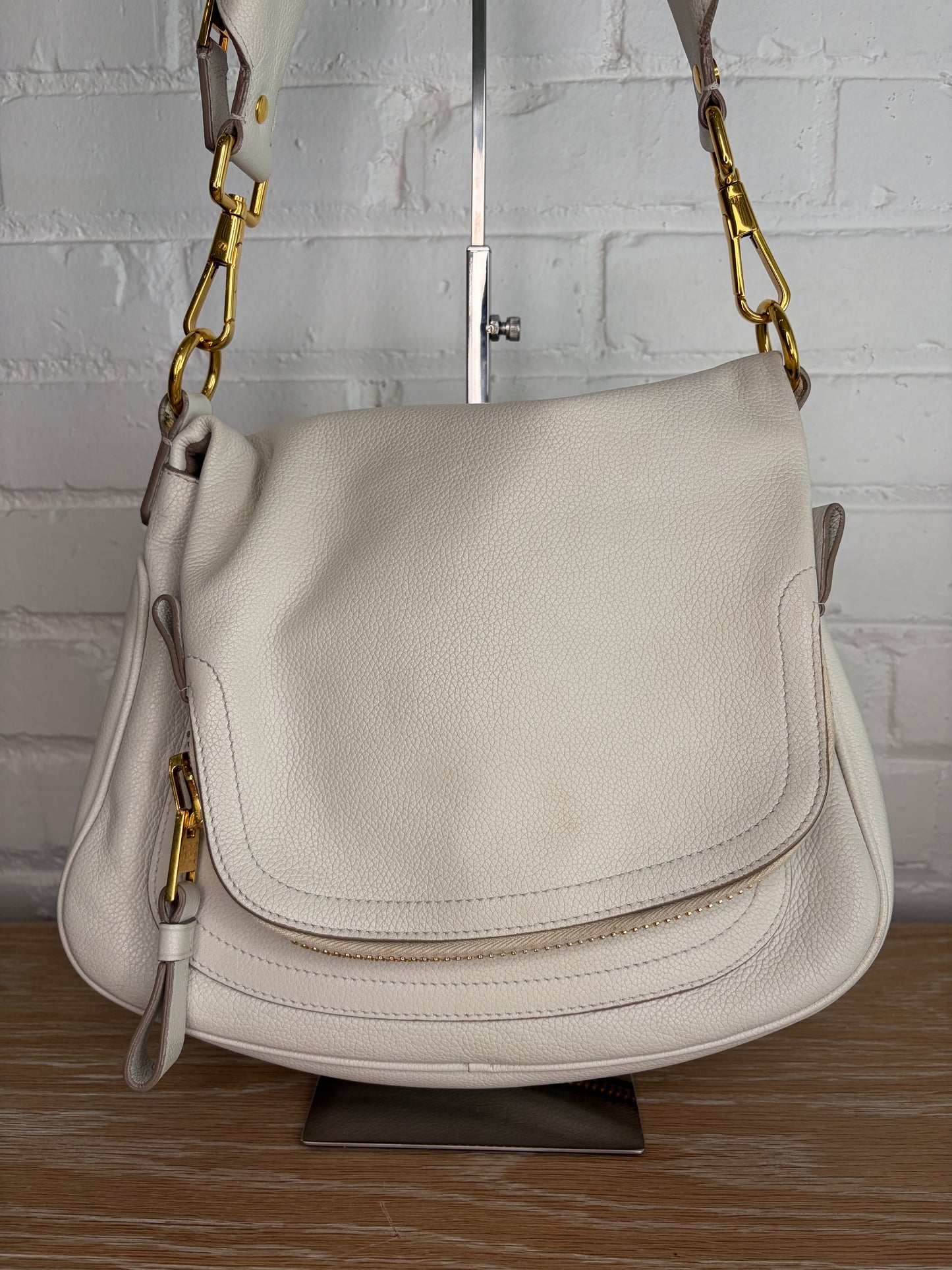 Tom Ford Jennifer Medium White Leather Bag