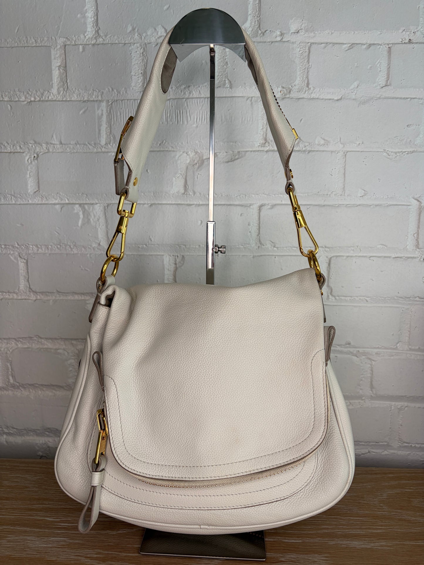 Tom Ford Jennifer Medium White Leather Bag