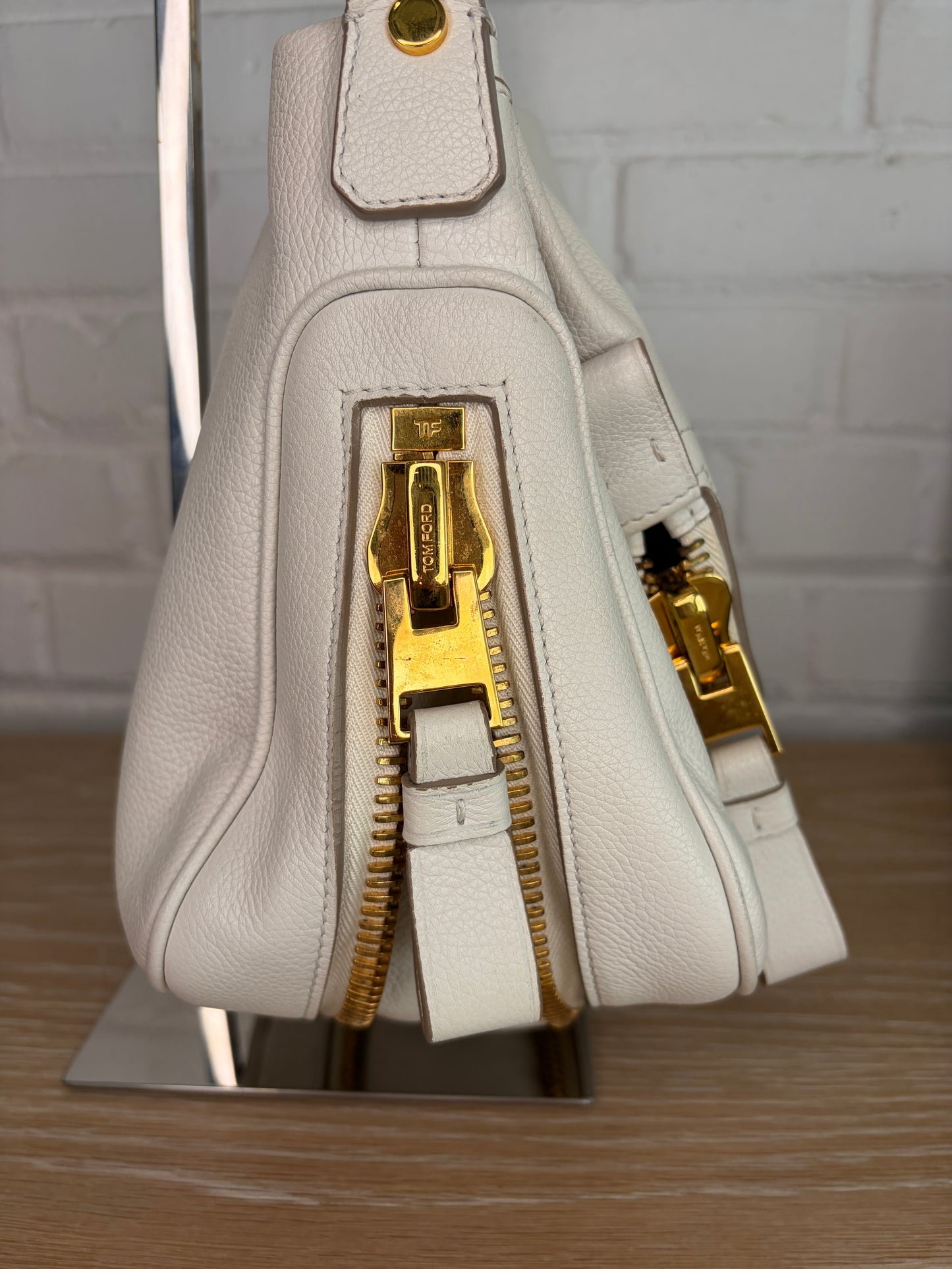 Tom Ford Jennifer Medium White Leather Bag