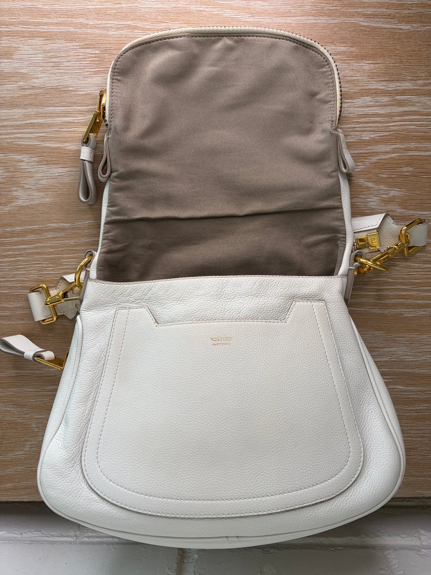 Tom Ford Jennifer Medium White Leather Bag