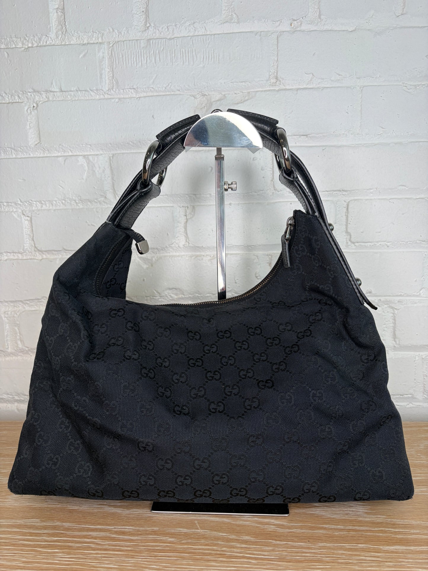 Gucci GG Canvas Horsebit Hobo Bag