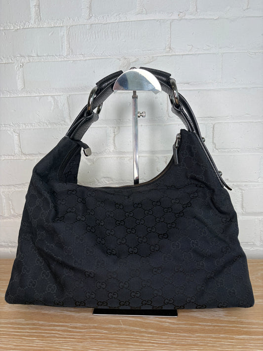 Gucci GG Canvas Horsebit Hobo Bag
