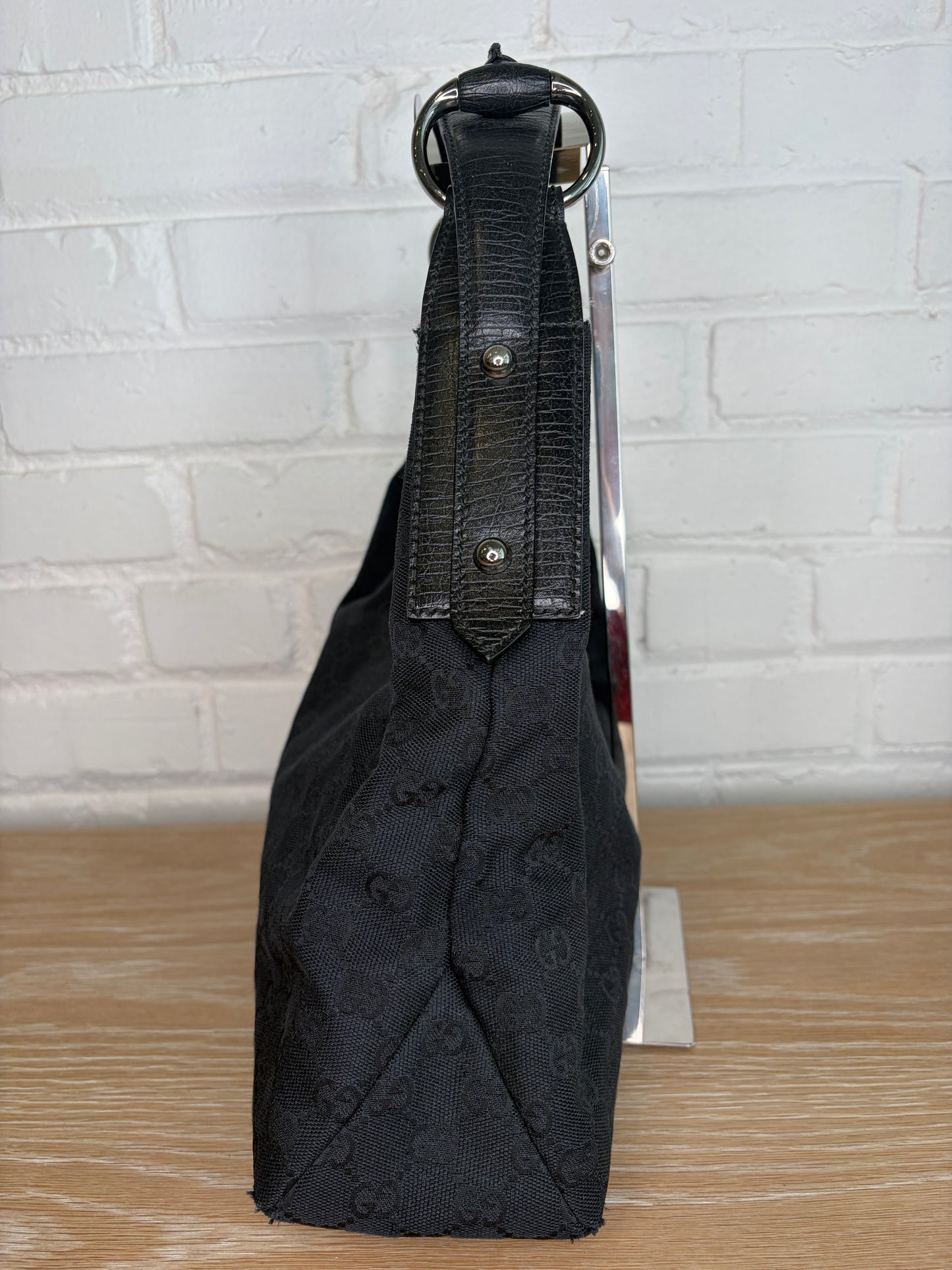 Gucci GG Canvas Horsebit Hobo Bag